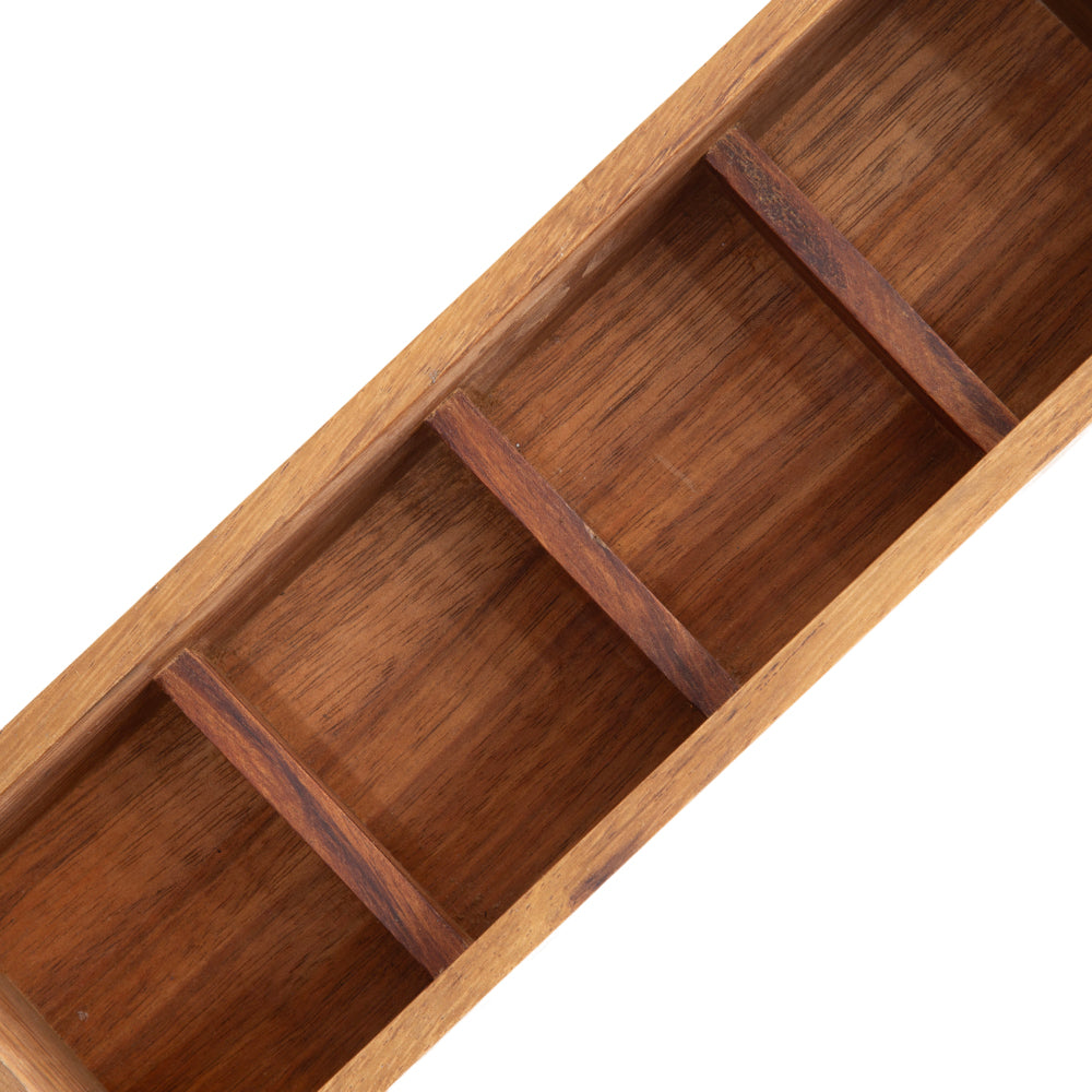 Hand-Painted Parota Solid Wood Tea Organizer