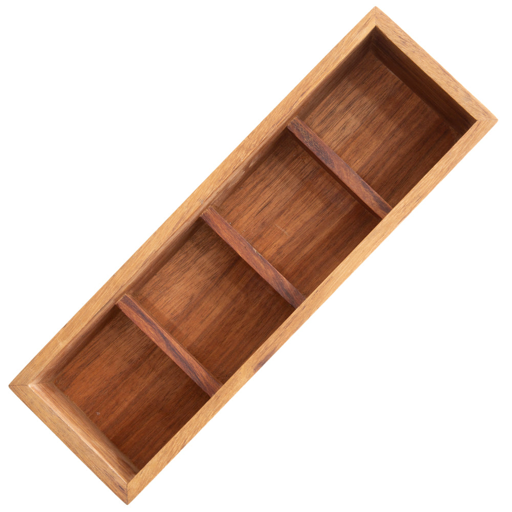 Hand-Painted Parota Solid Wood Tea Organizer