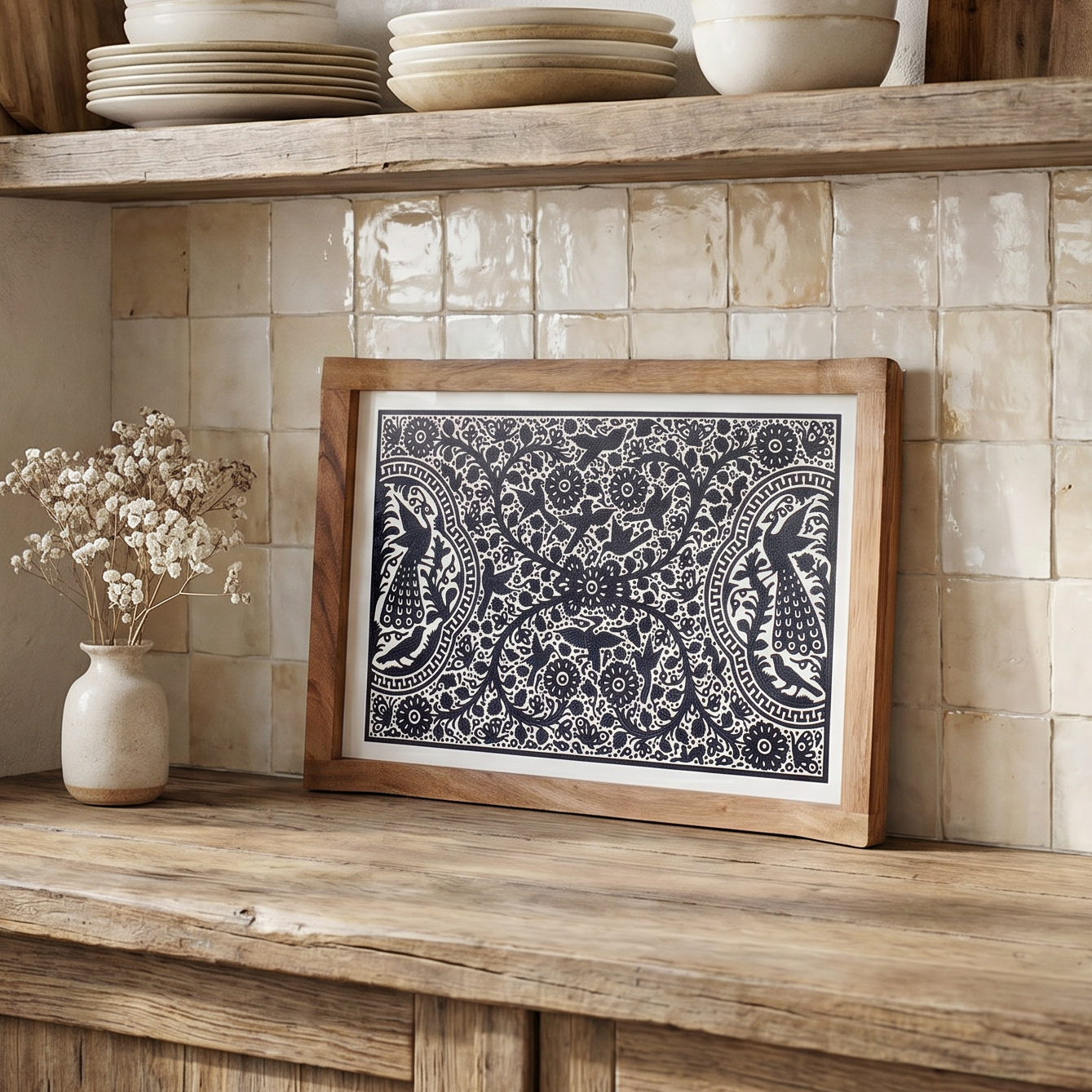 Olinalá Parota Solid Wood Serving Tray (Large)