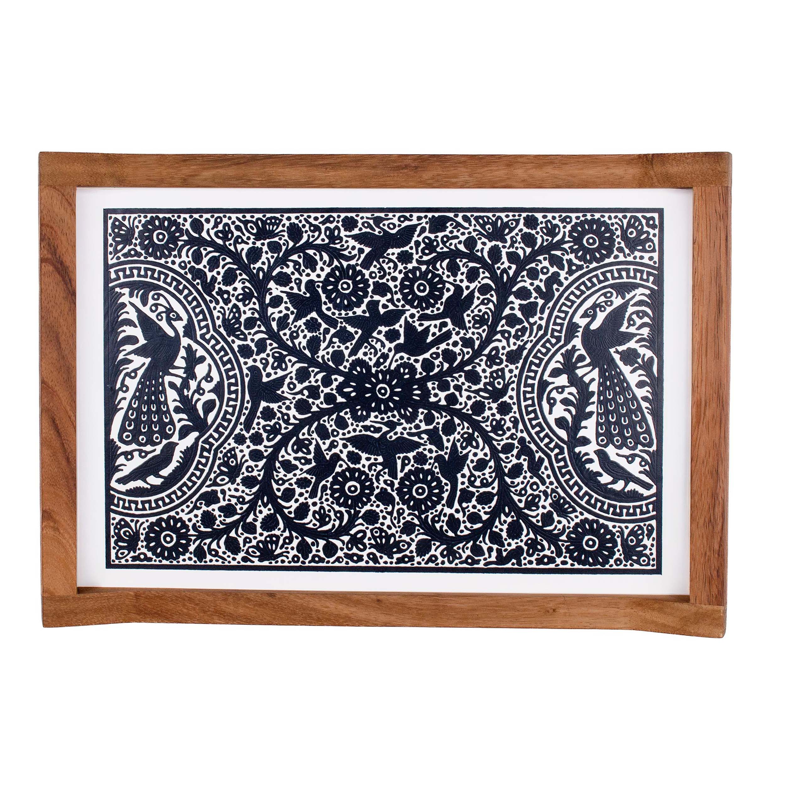 Olinalá Parota Solid Wood Serving Tray (Large)