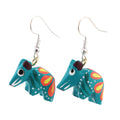Tlacuache Alebrije Dangle Earrings