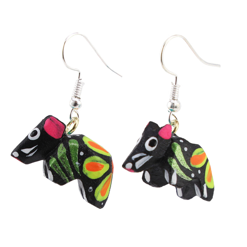 Tlacuache Alebrije Dangle Earrings
