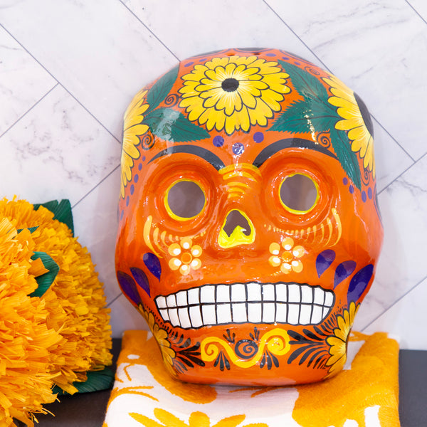 Cempasúchil Lolo Edition Xalitla Sugar Skull Mask | Lolo Mercadito