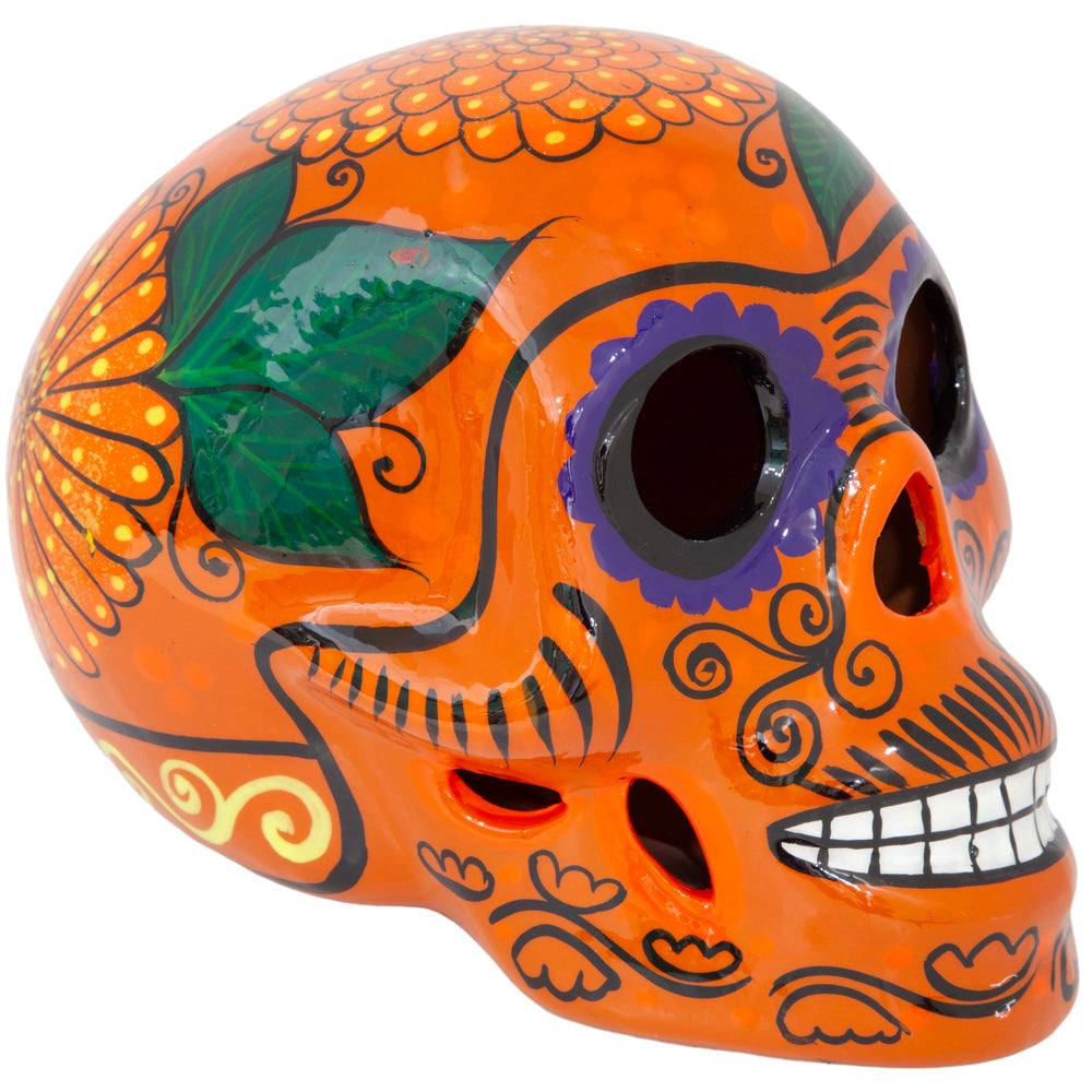 Cempasúchil Lolo Edition Xalitla Clay Sugar Skull