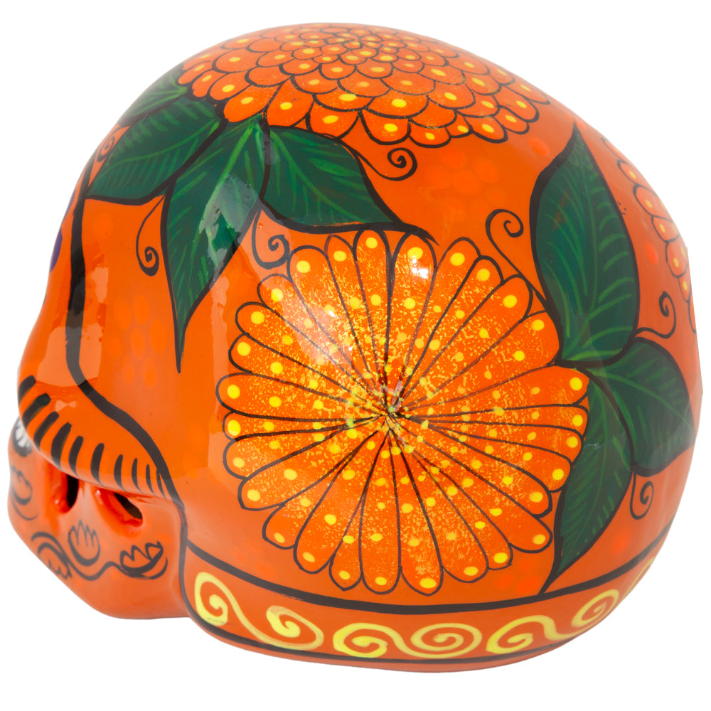 Cempasúchil Lolo Edition Xalitla Clay Sugar Skull