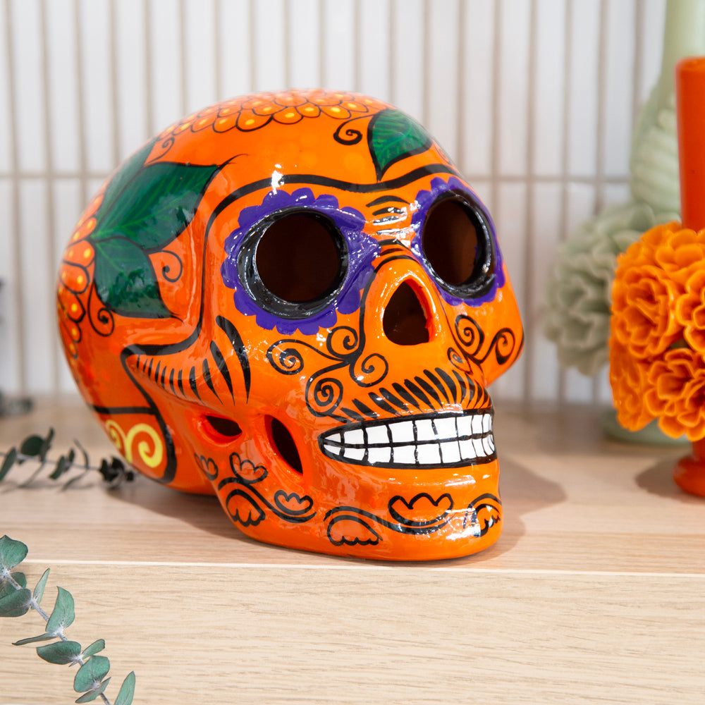 Cempasúchil Lolo Edition Xalitla Clay Sugar Skull