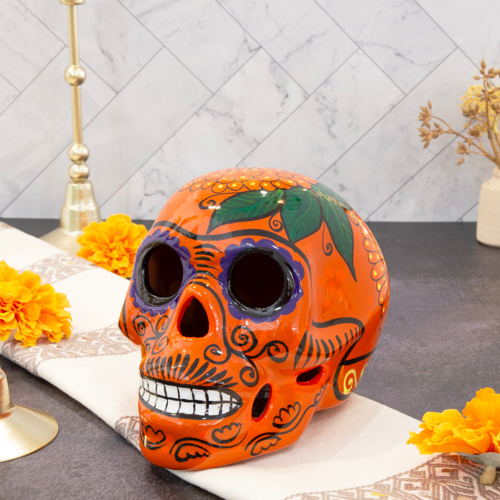 Cempasúchil Lolo Edition Xalitla Clay Sugar Skull