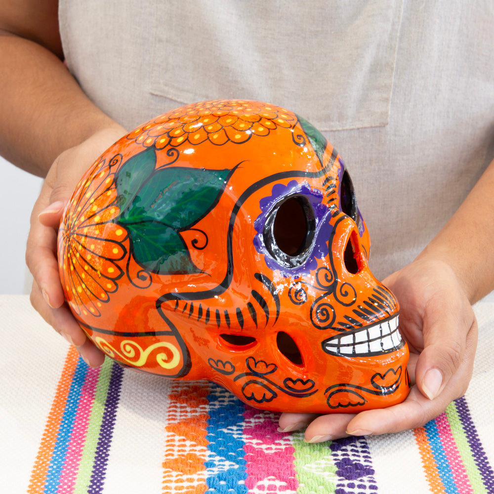 Cempasúchil Lolo Edition Xalitla Clay Sugar Skull