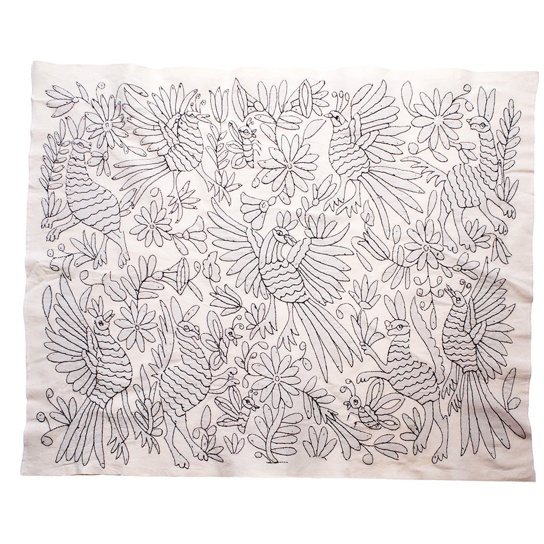 Otomí Hand-Embroidered Tapestry