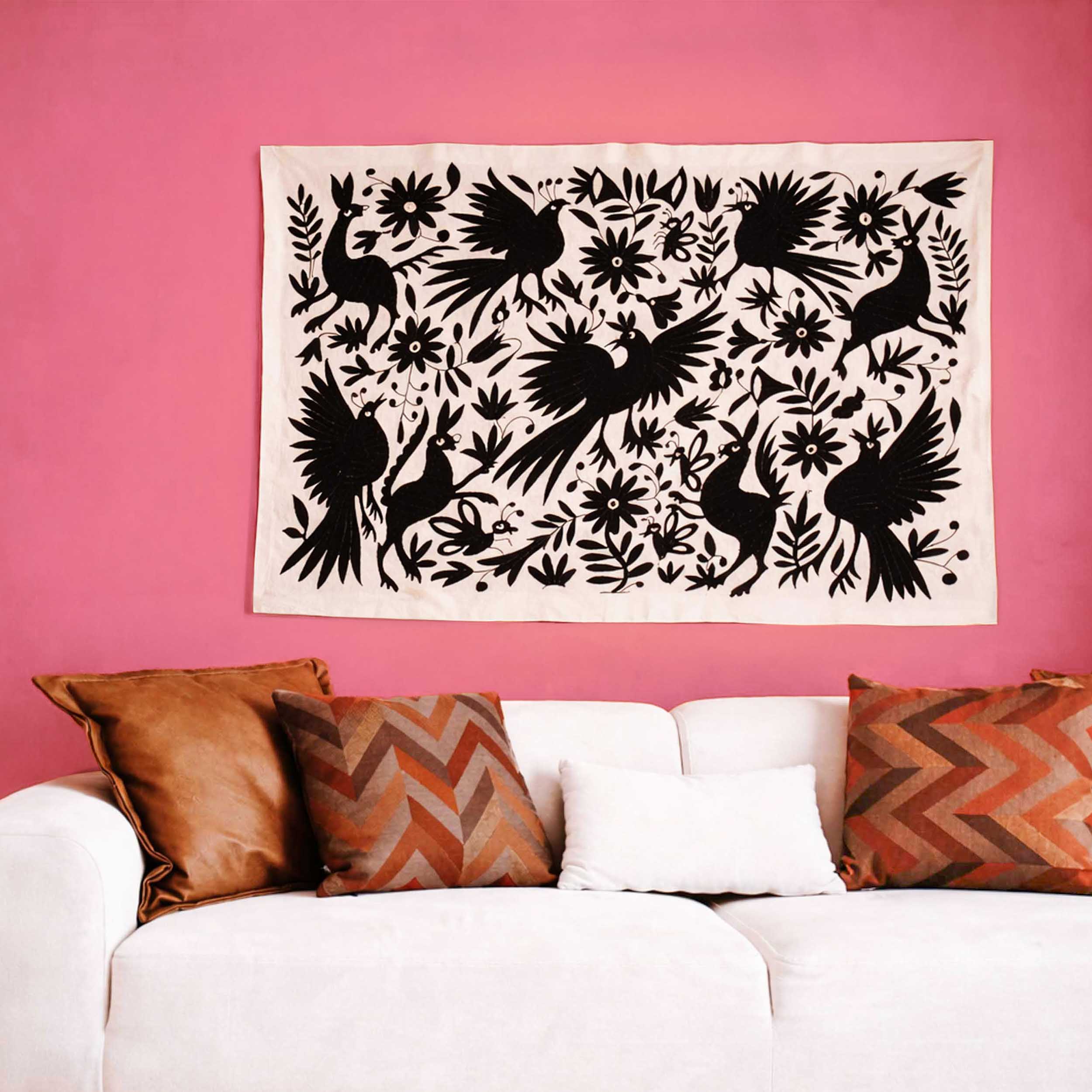 Otomí Hand-Embroidered Tapestry