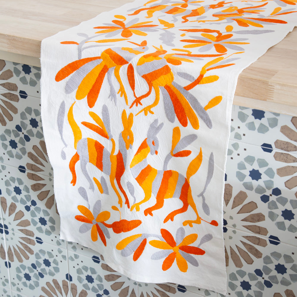 Otomí Hand-Embroidered Table Runner
