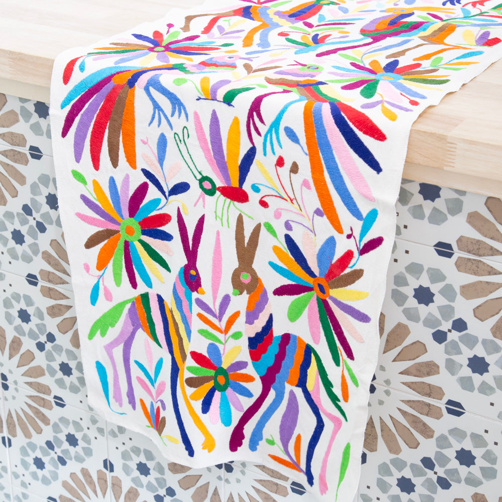 Otomí Hand-Embroidered Table Runner