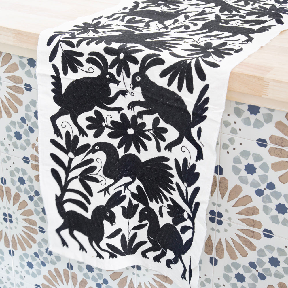 Otomí Hand-Embroidered Table Runner
