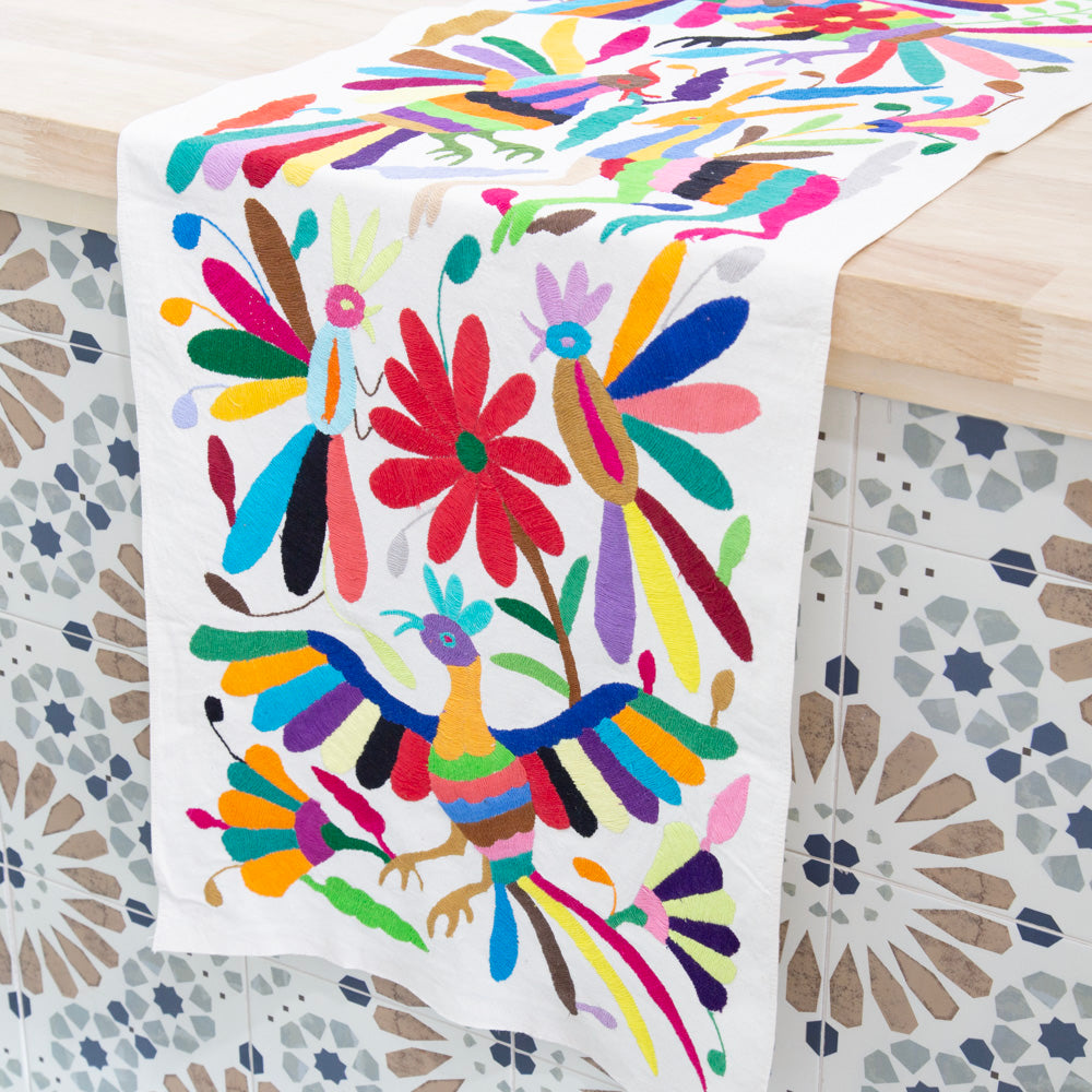 Otomí Hand-Embroidered Table Runner