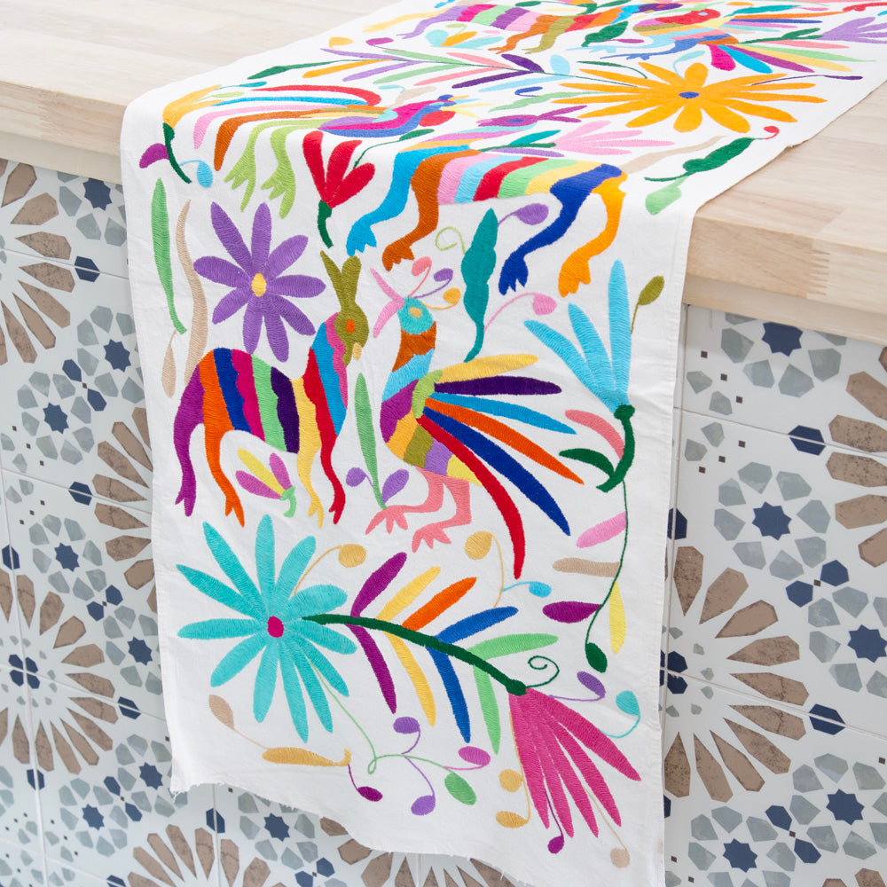 Otomí Hand-Embroidered Table Runner