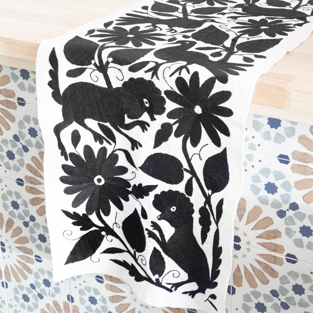 Otomí Hand-Embroidered Table Runner