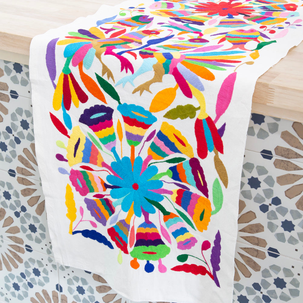 Otomí Hand-Embroidered Table Runner