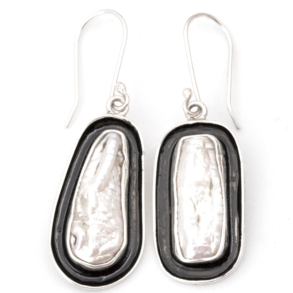 Sterling Silver Luna Negra Earring
