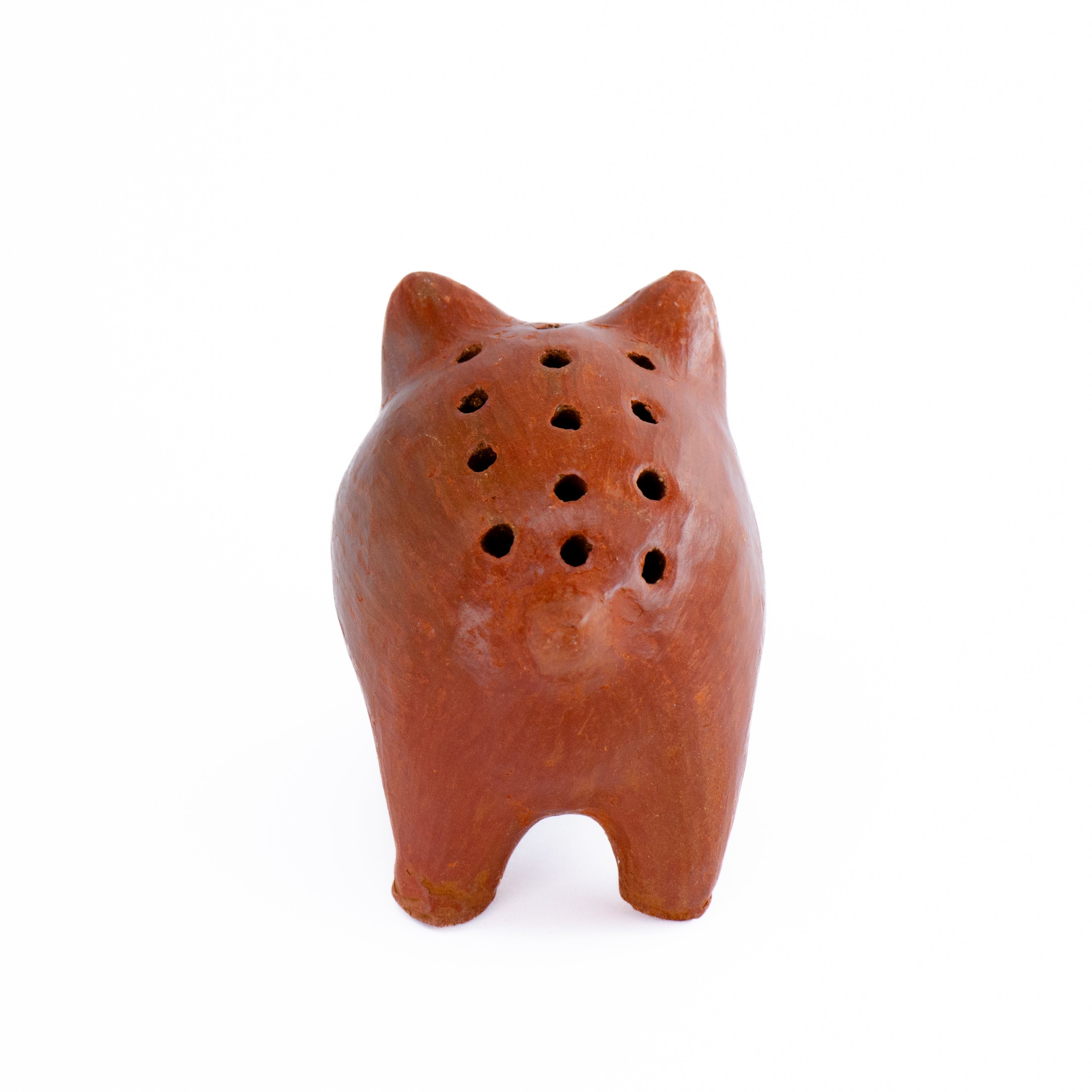 Red Clay Terracotta Cochinito Toothpick Holder