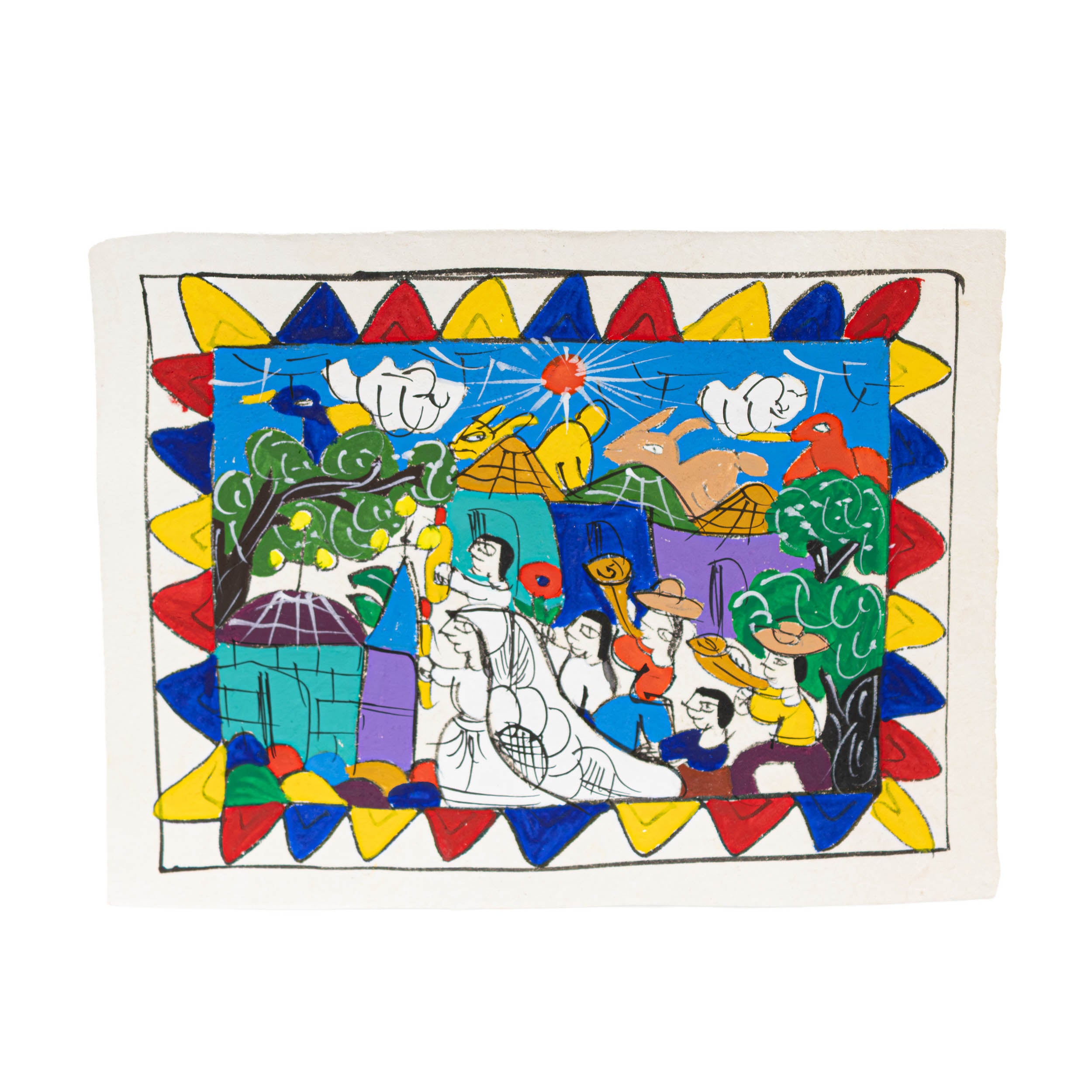 Mini Papel Amate Storytelling Paintings by María