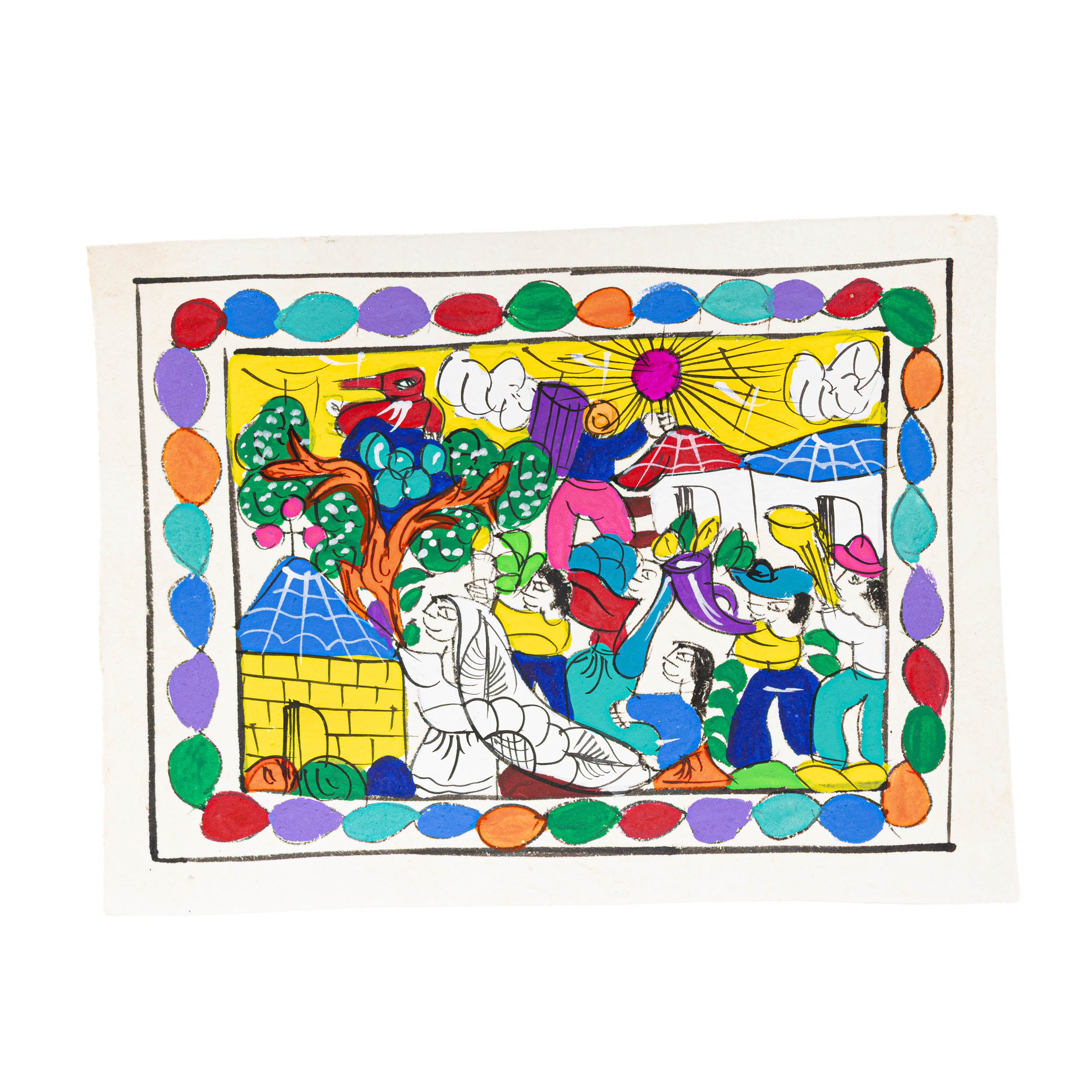 Mini Papel Amate Storytelling Paintings by María