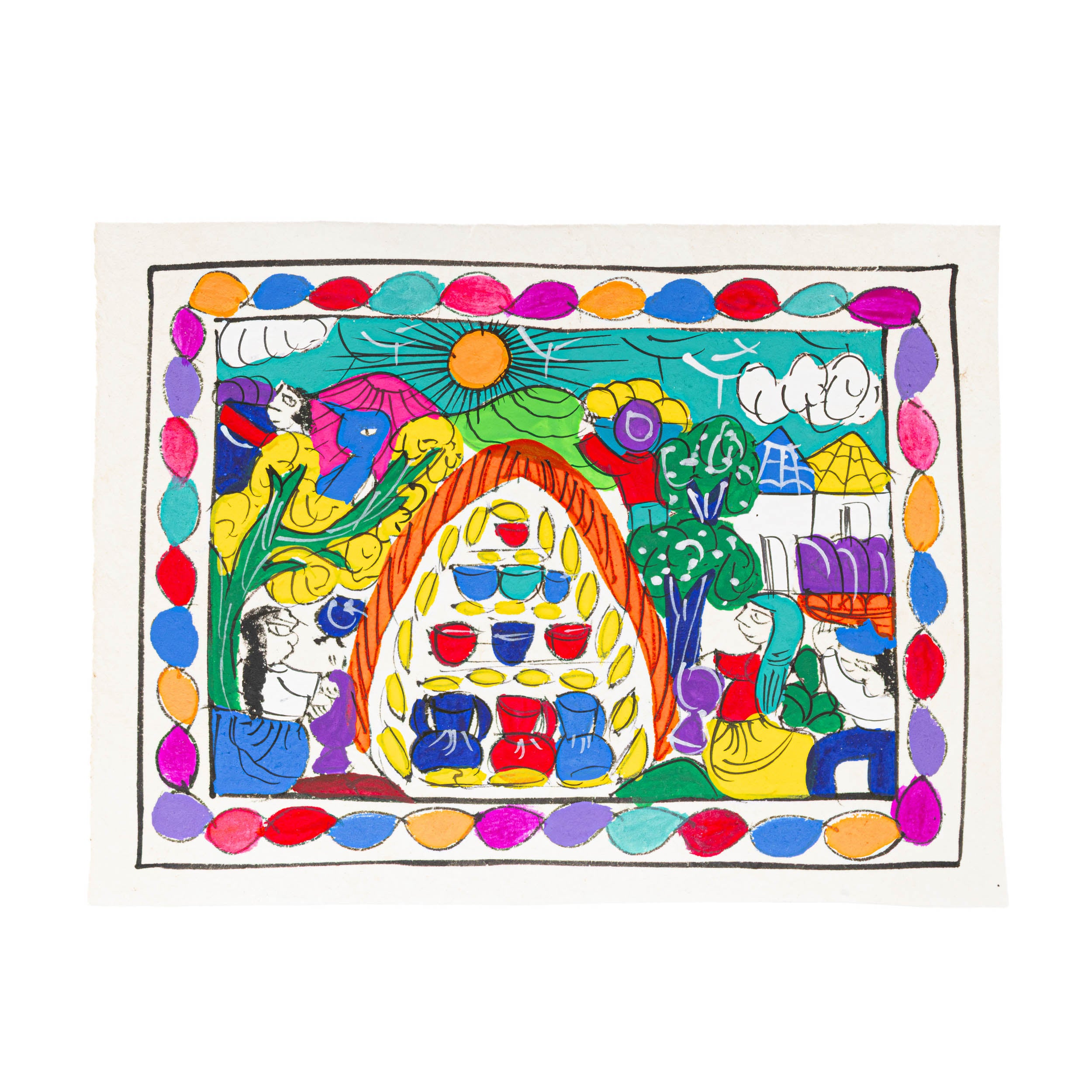 Mini Papel Amate Storytelling Paintings by María