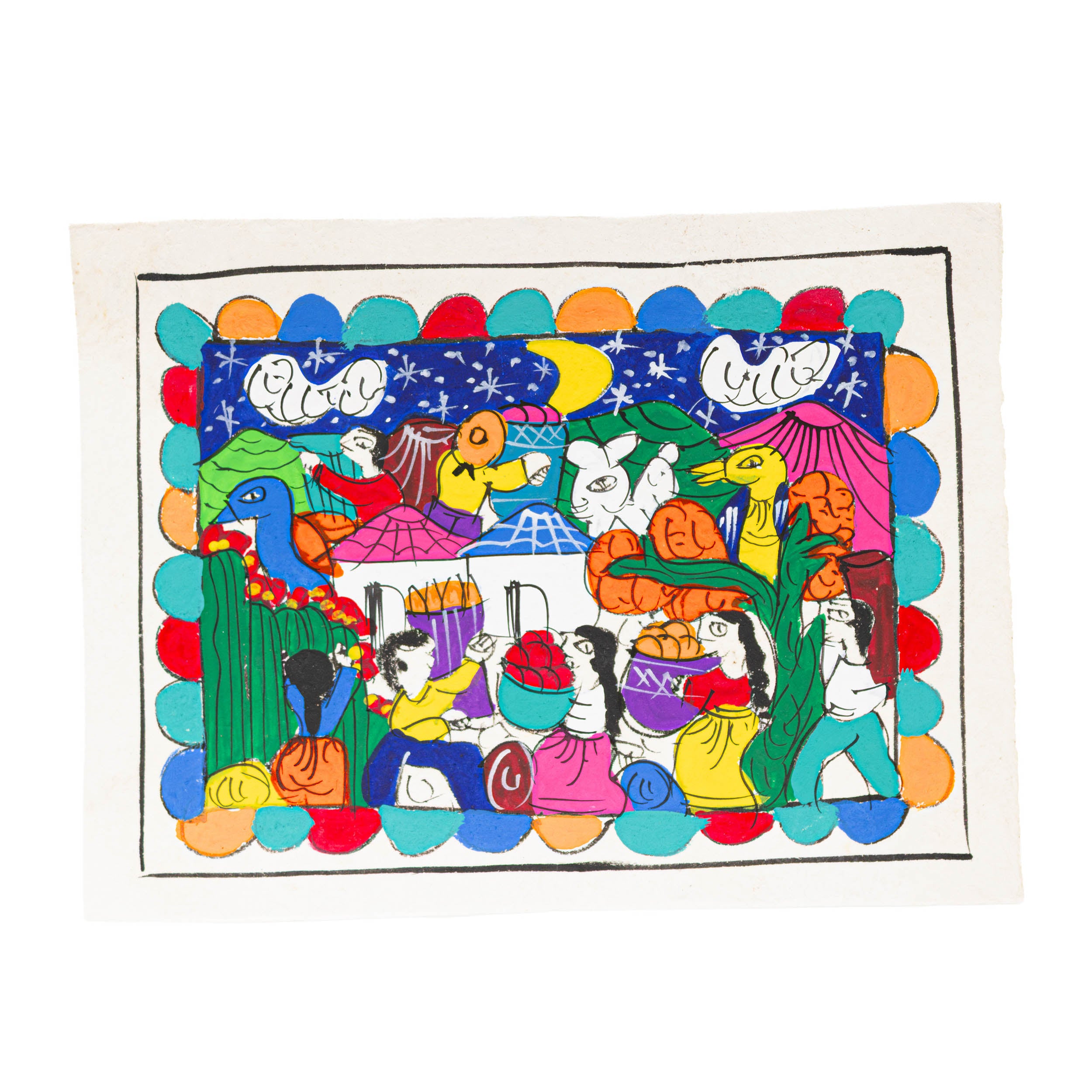 Mini Papel Amate Storytelling Paintings by María