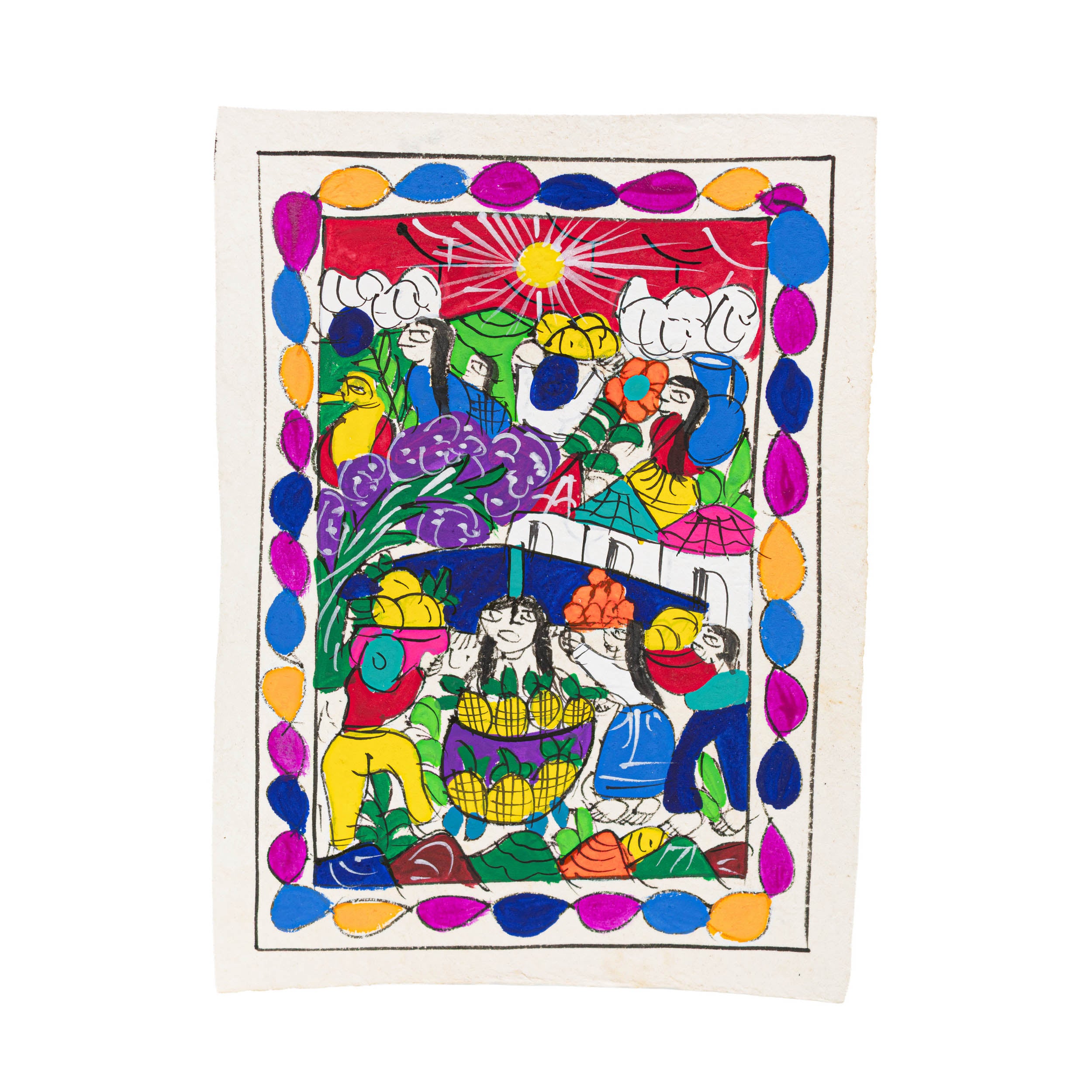 Mini Papel Amate Storytelling Paintings by María