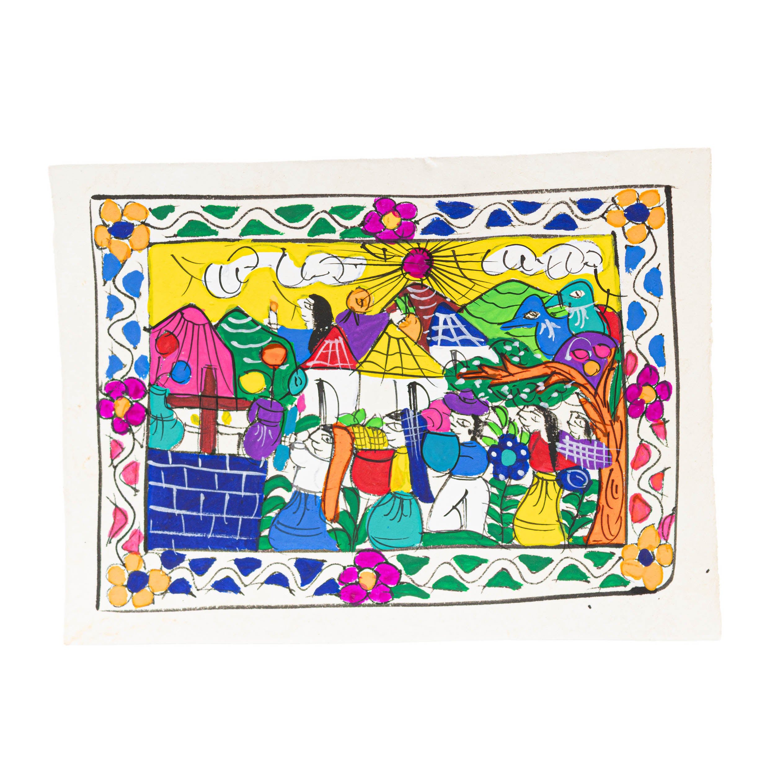 Mini Papel Amate Storytelling Paintings by María