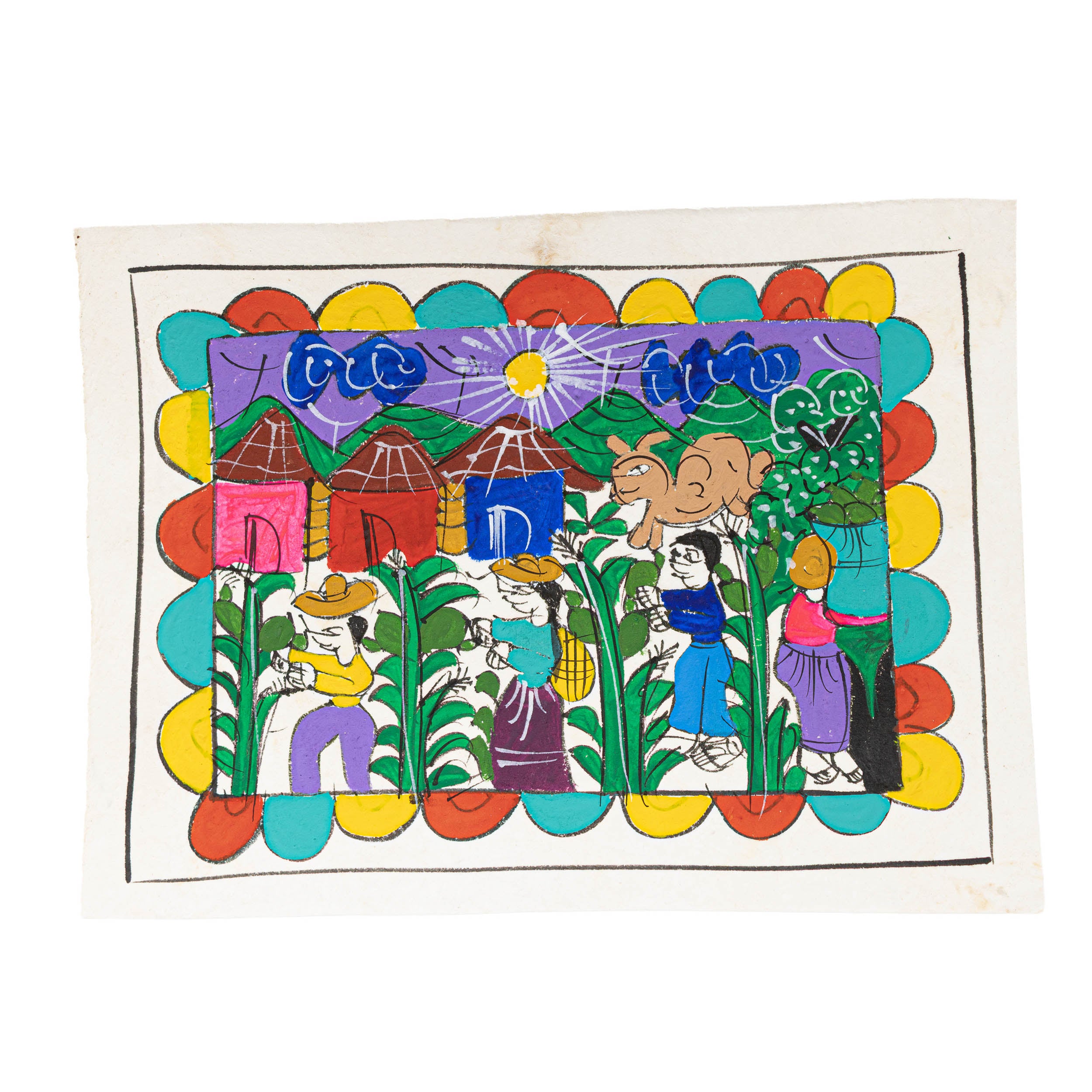 Mini Papel Amate Storytelling Paintings by María