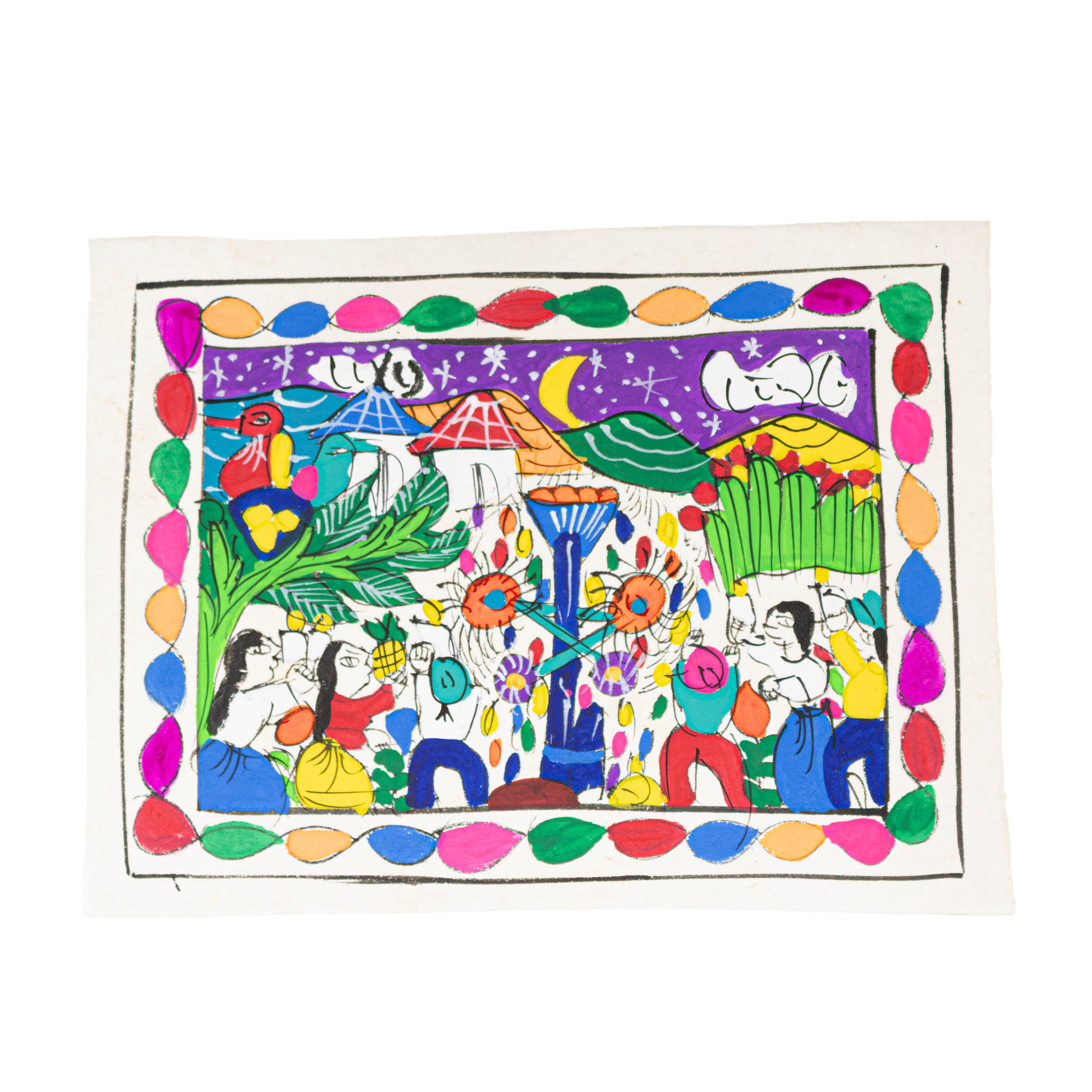 Mini Papel Amate Storytelling Paintings by María