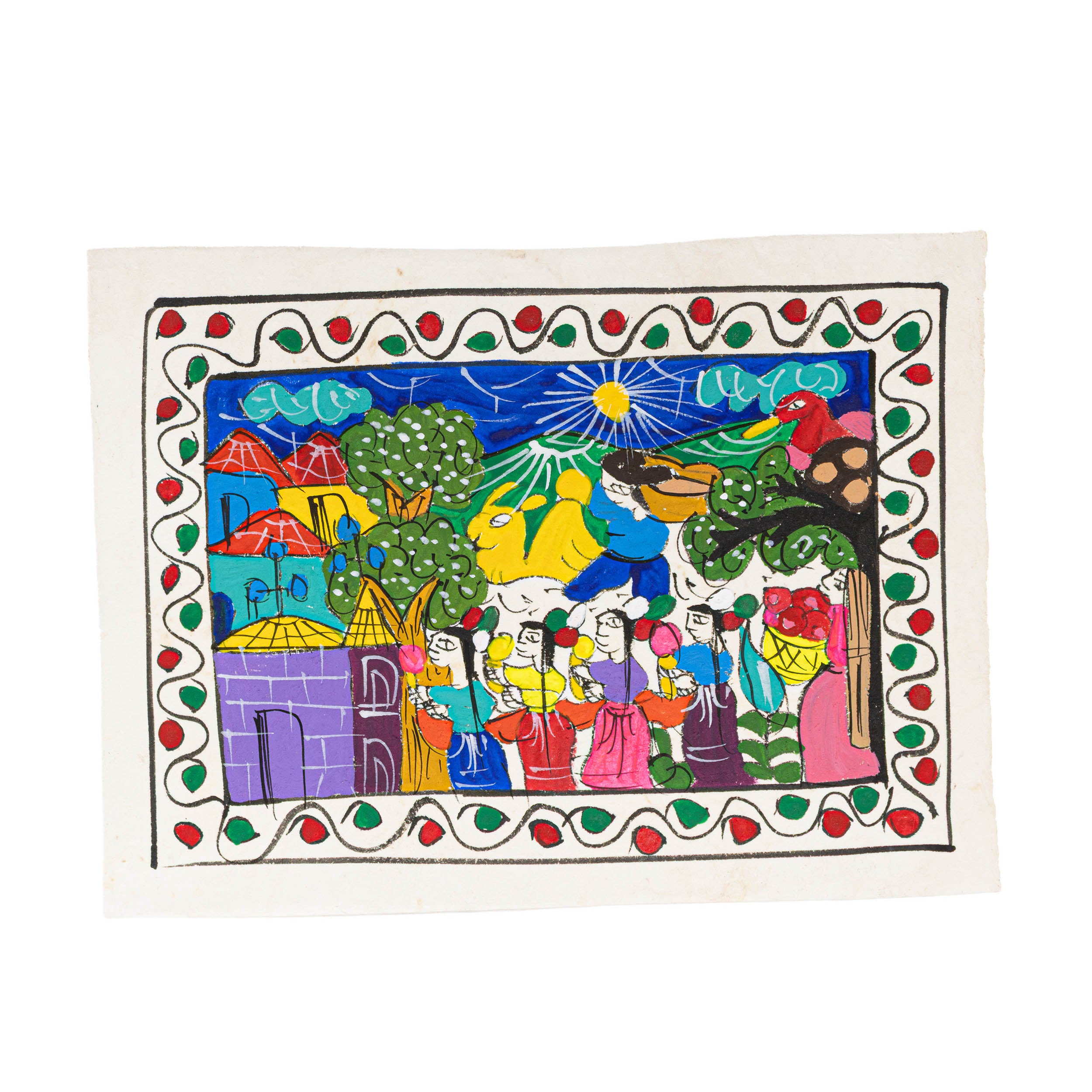 Mini Papel Amate Storytelling Paintings by María