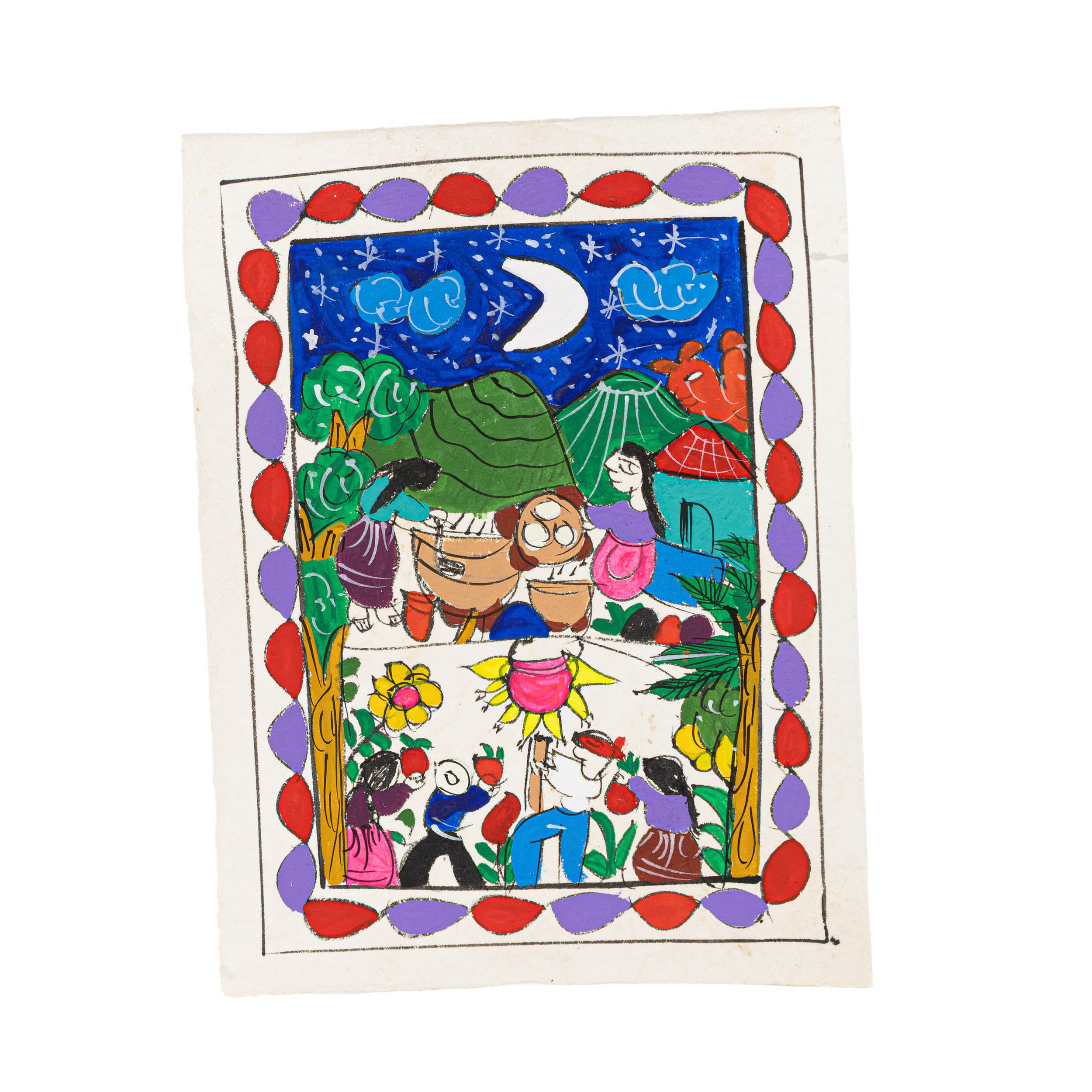 Mini Papel Amate Storytelling Paintings by María