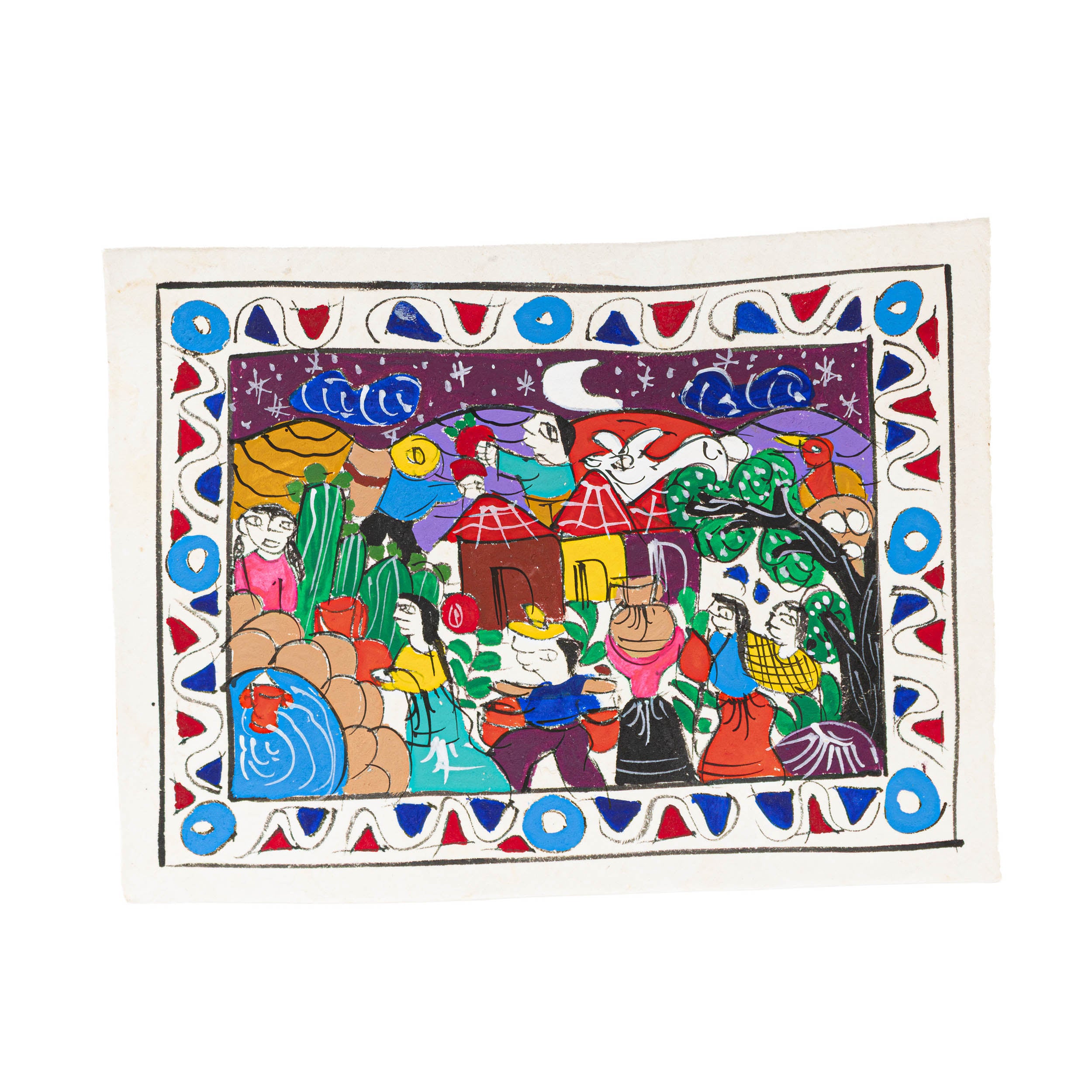 Mini Papel Amate Storytelling Paintings by María