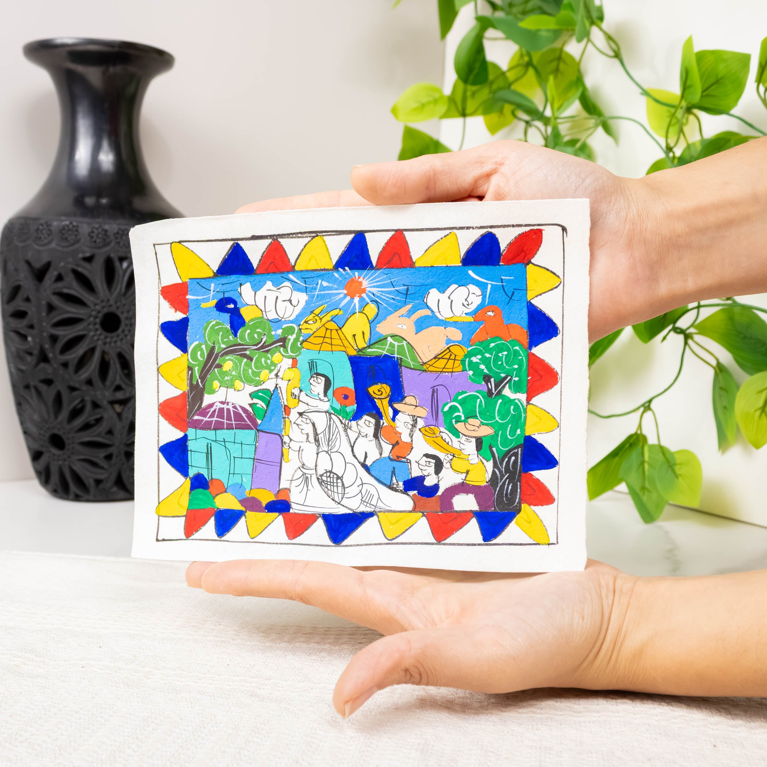 Mini Papel Amate Storytelling Paintings by María