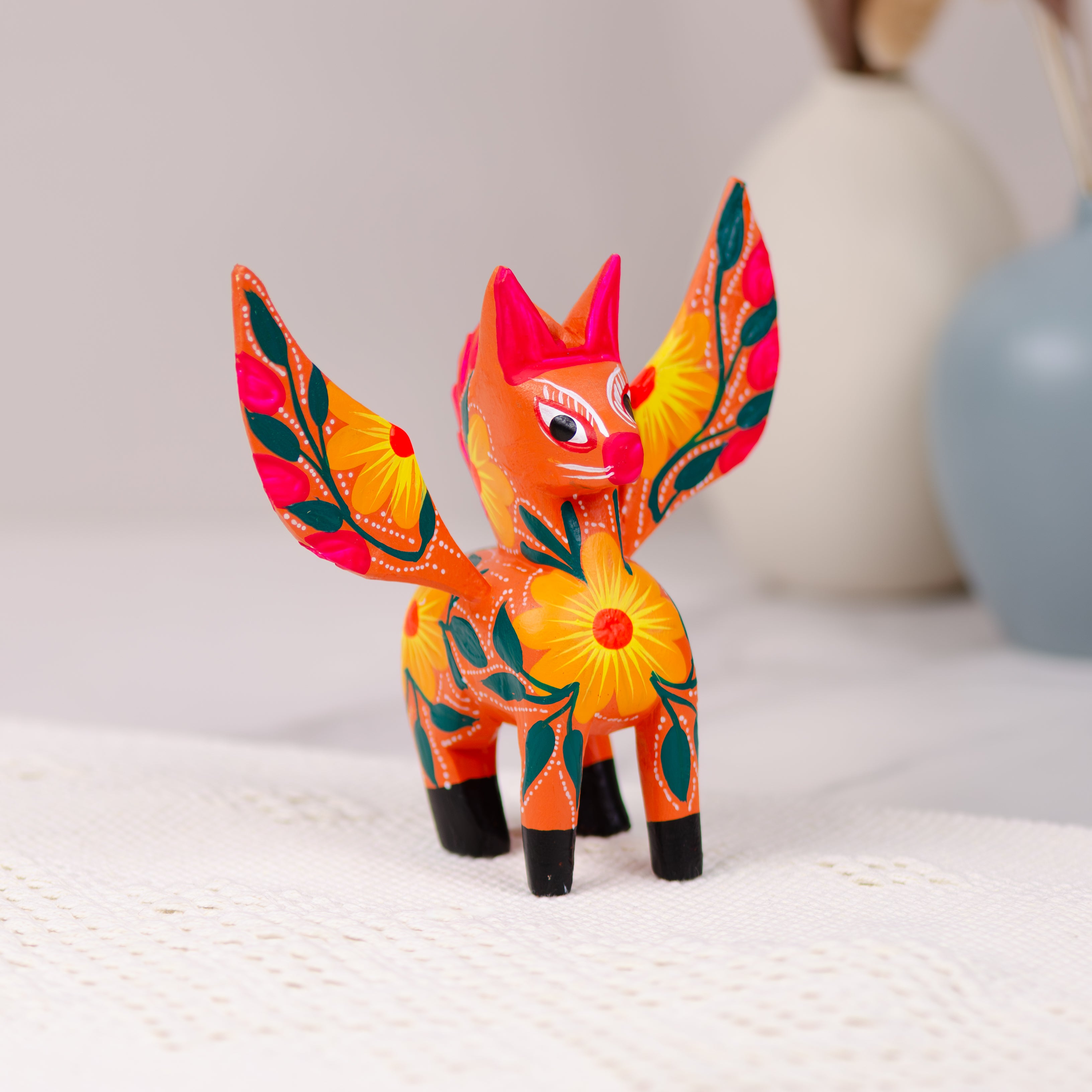 Large Hand Painted Pegasus Wooden Alebrije