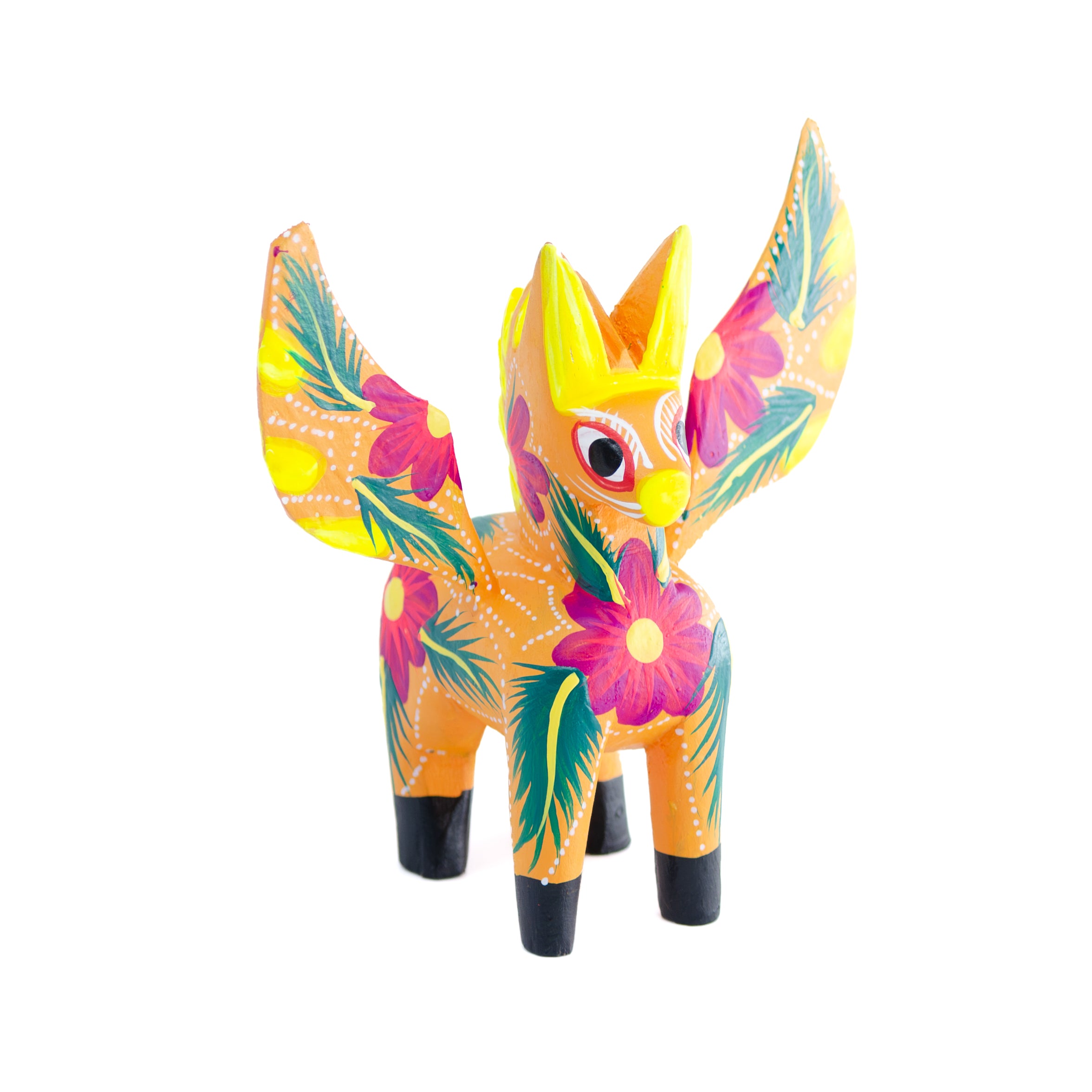 Hand Painted Pegasus Wooden Figurine | Lolo Mexican Mercadito