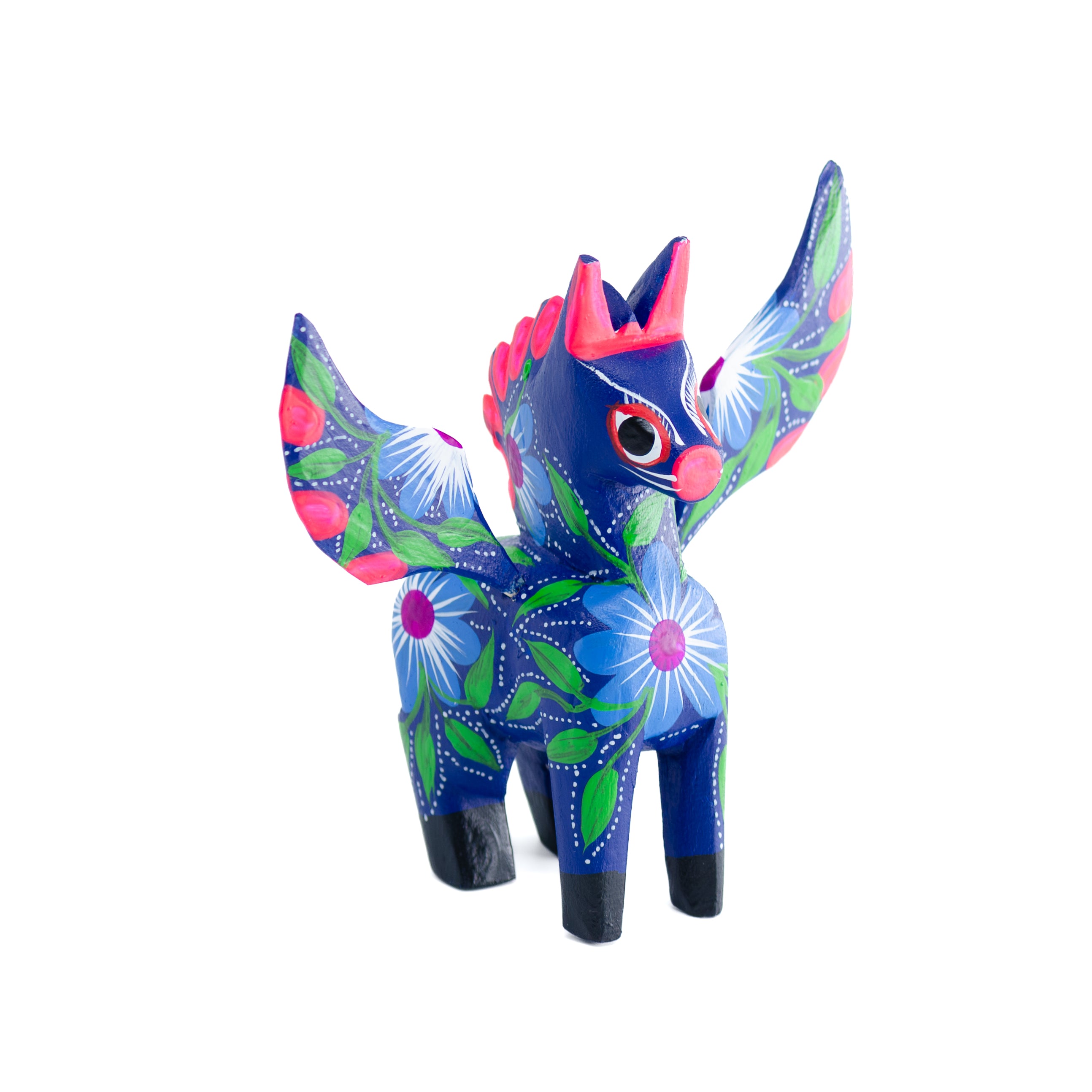 Hand Painted Pegasus Wooden Figurine | Lolo Mexican Mercadito
