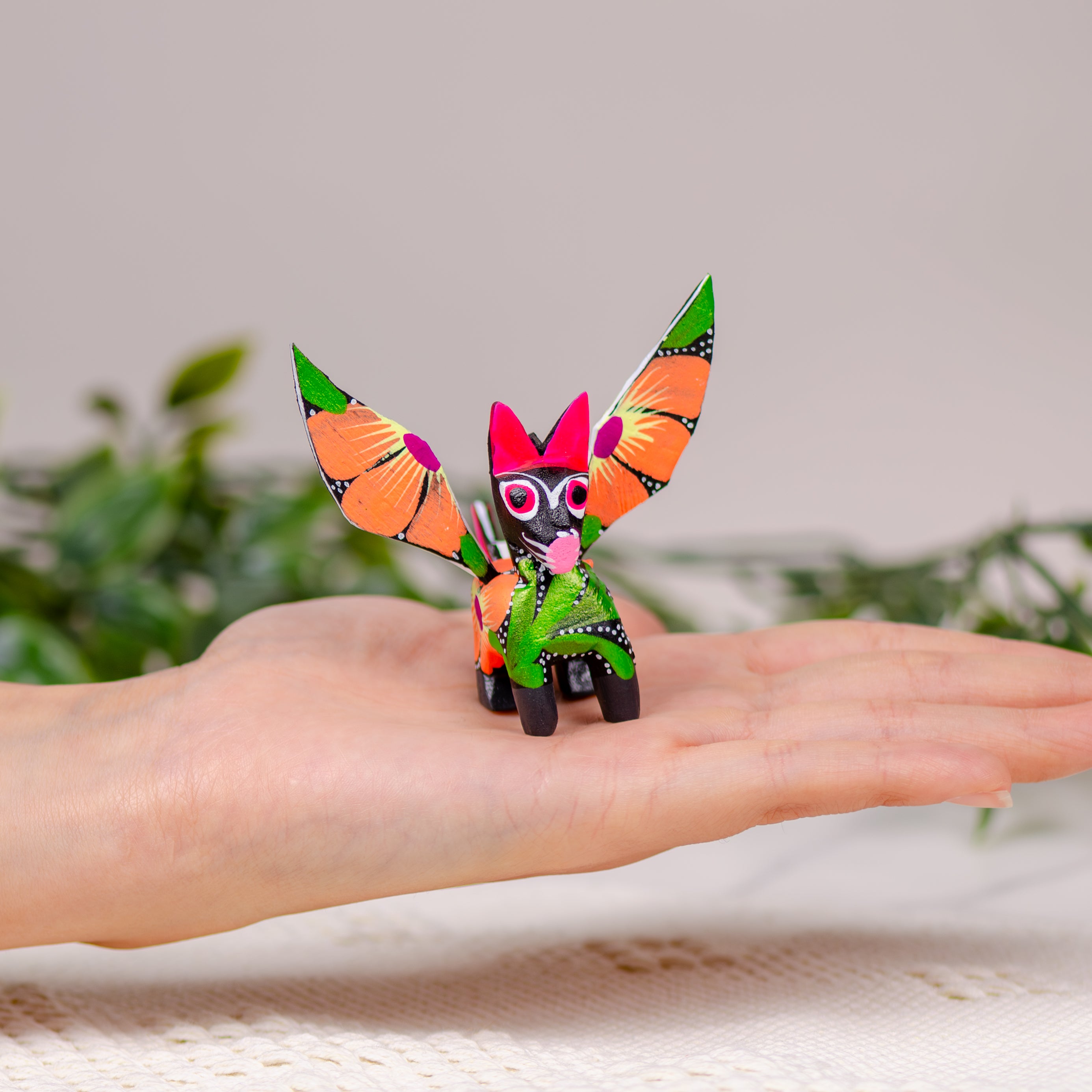 Hand Painted Pegasus Wooden Figurine | Lolo Mexican Mercadito