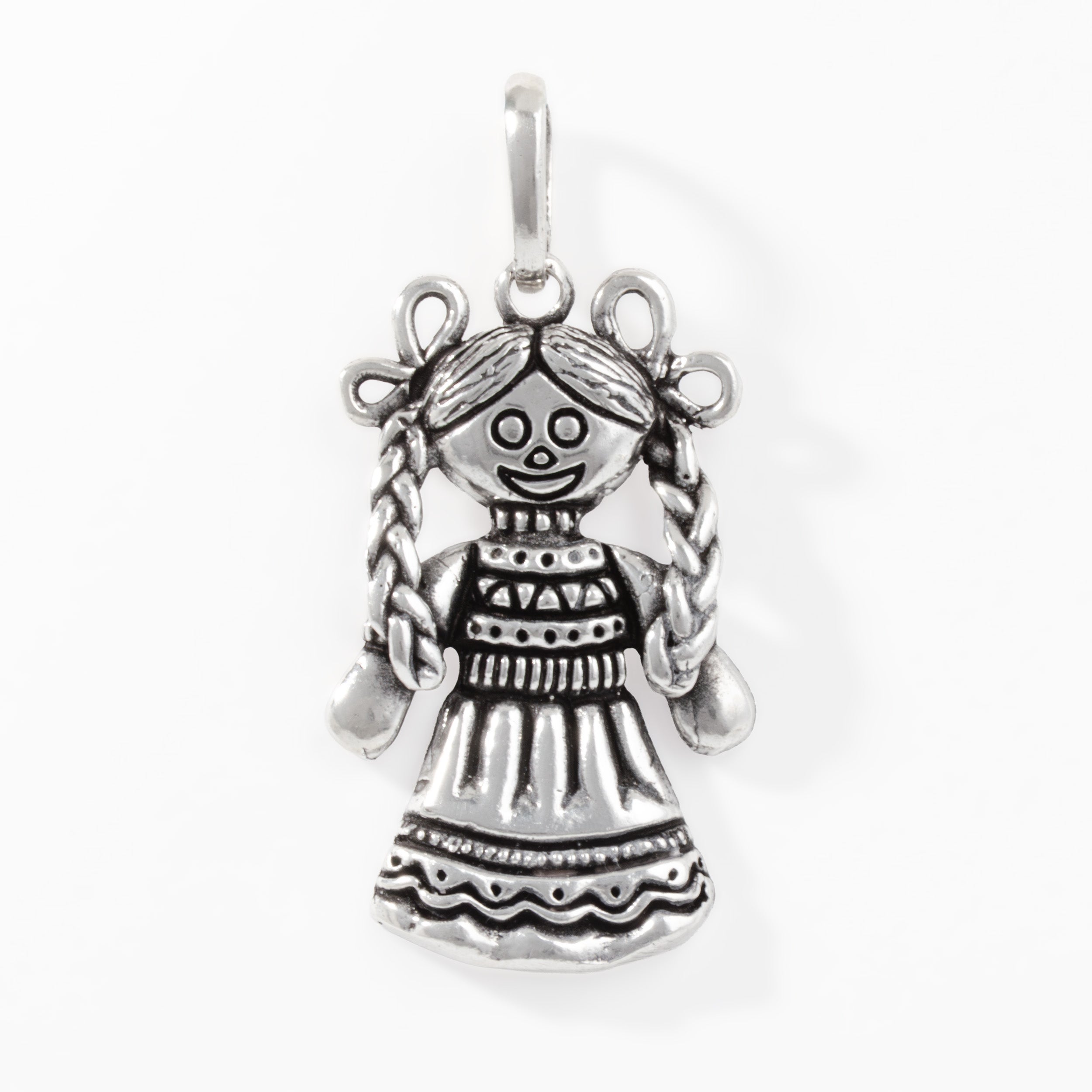 Sterling Silver Large Lele Doll Pendant