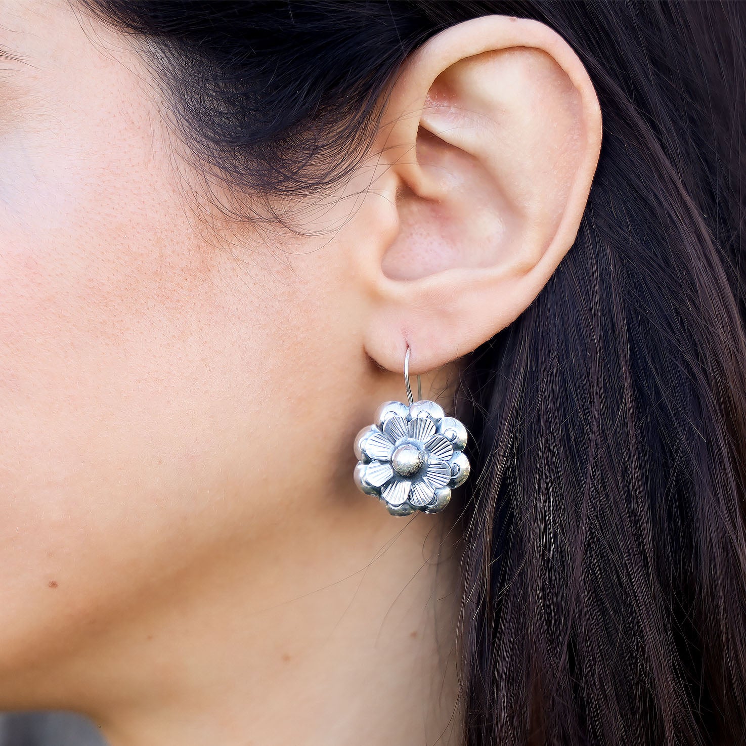 Sterling Silver El Amor Mazahua Pendant and Earrings Set