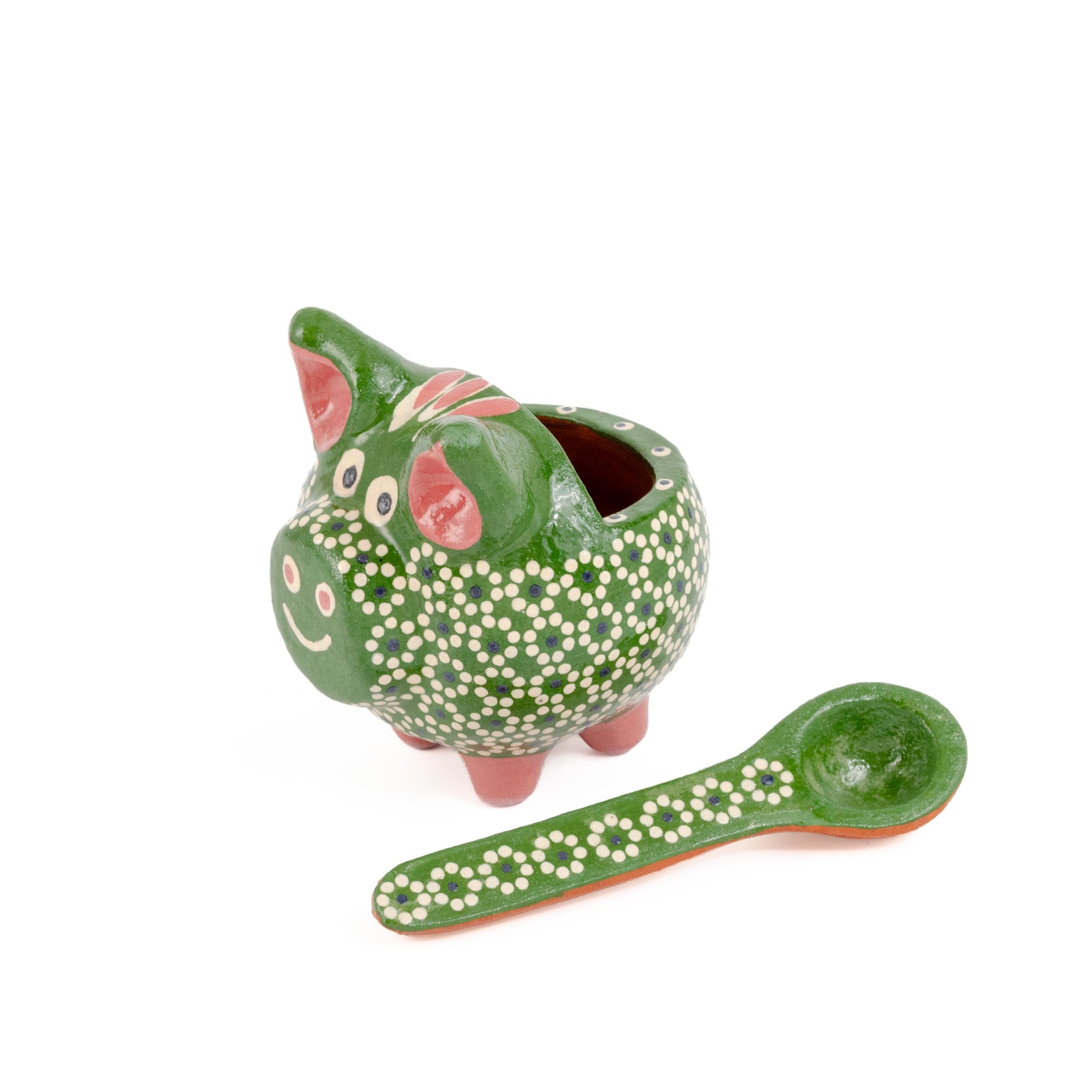 Capula Cochinito Salsero with Spoon