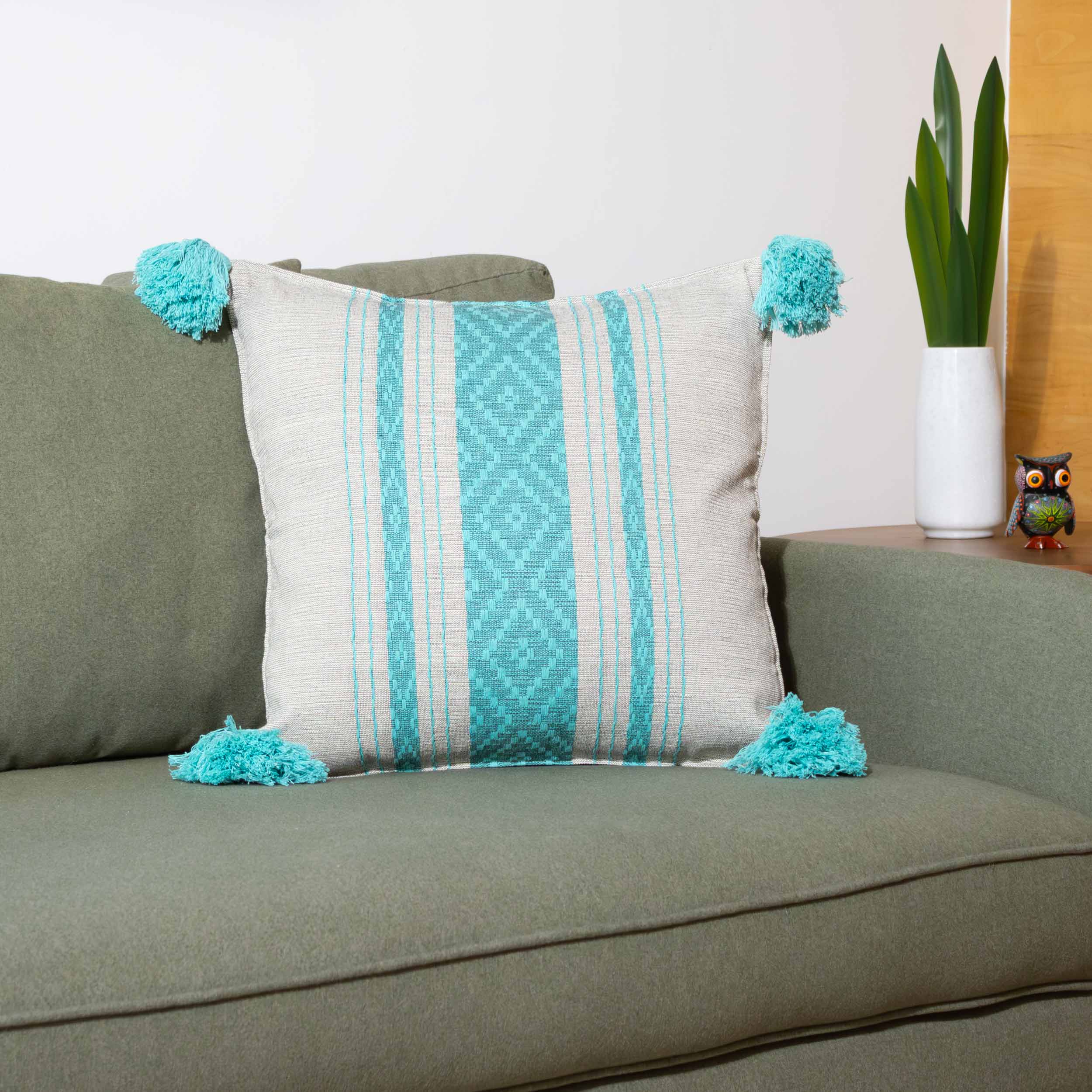Pedal Loom Textured Lines Pillow Cover, 20" x 20"