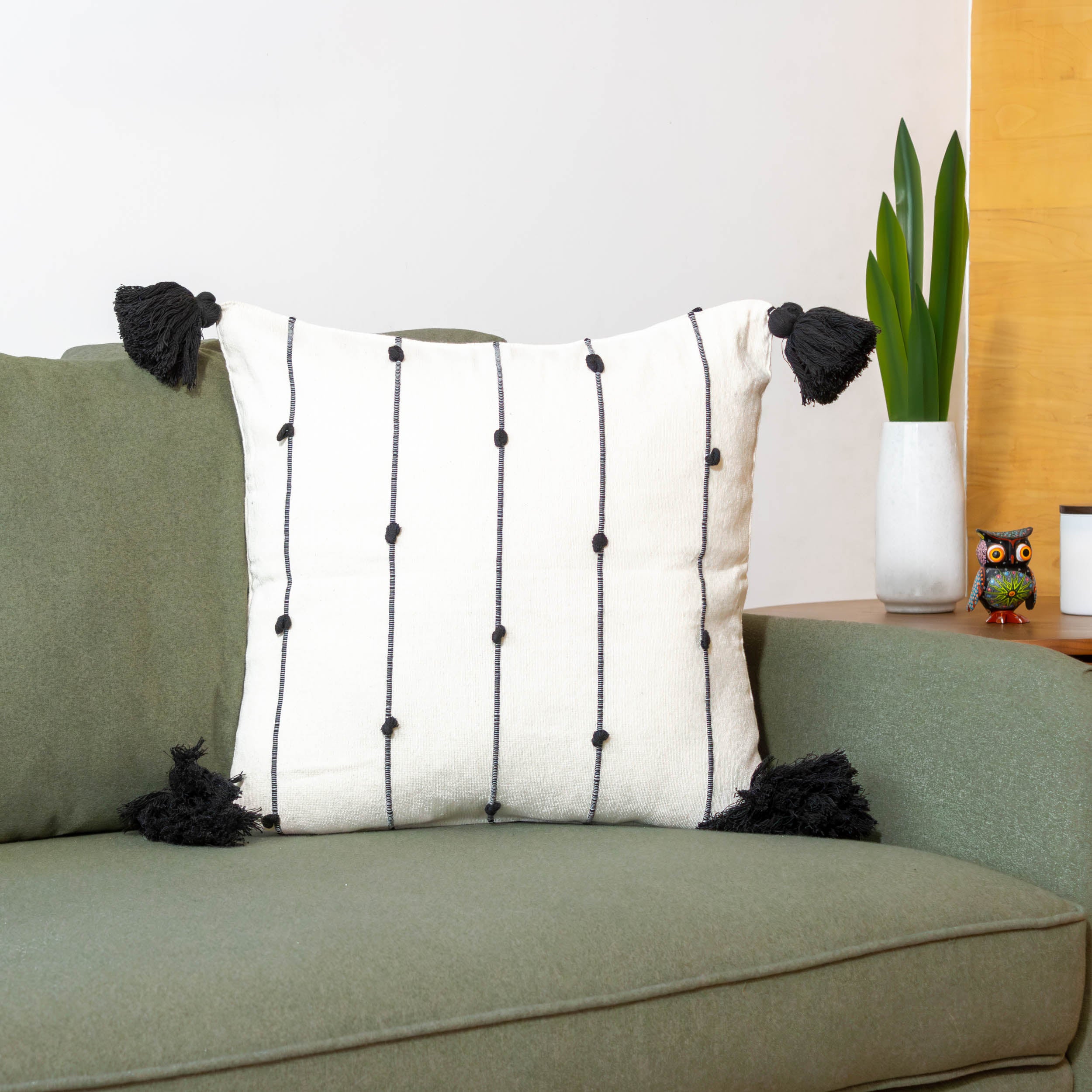 Pedal Loom Textured Dotted Pillow Cover, 20" x 20"