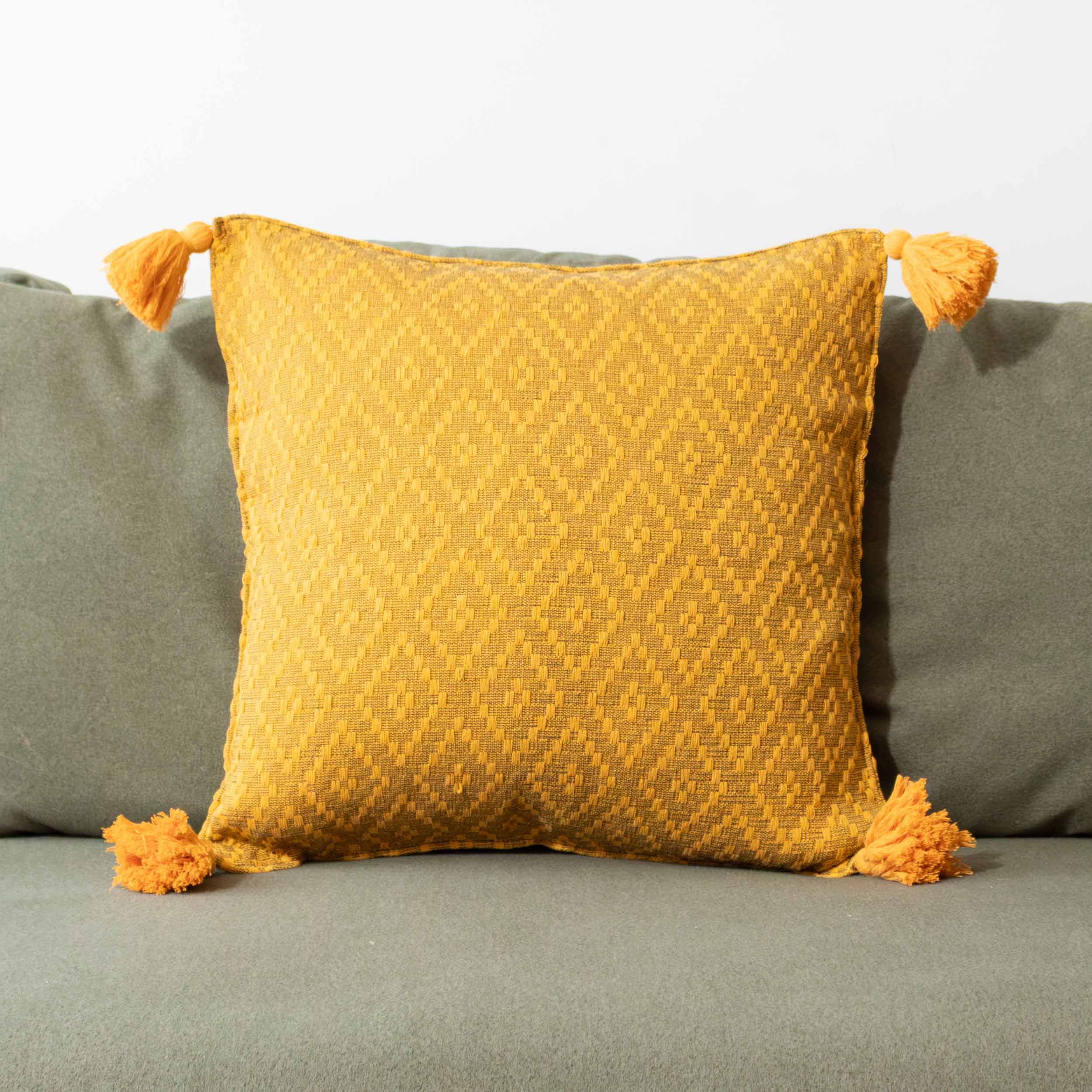 Pedal Loom Textured Diamond Pillow Cover, 20" x 20"