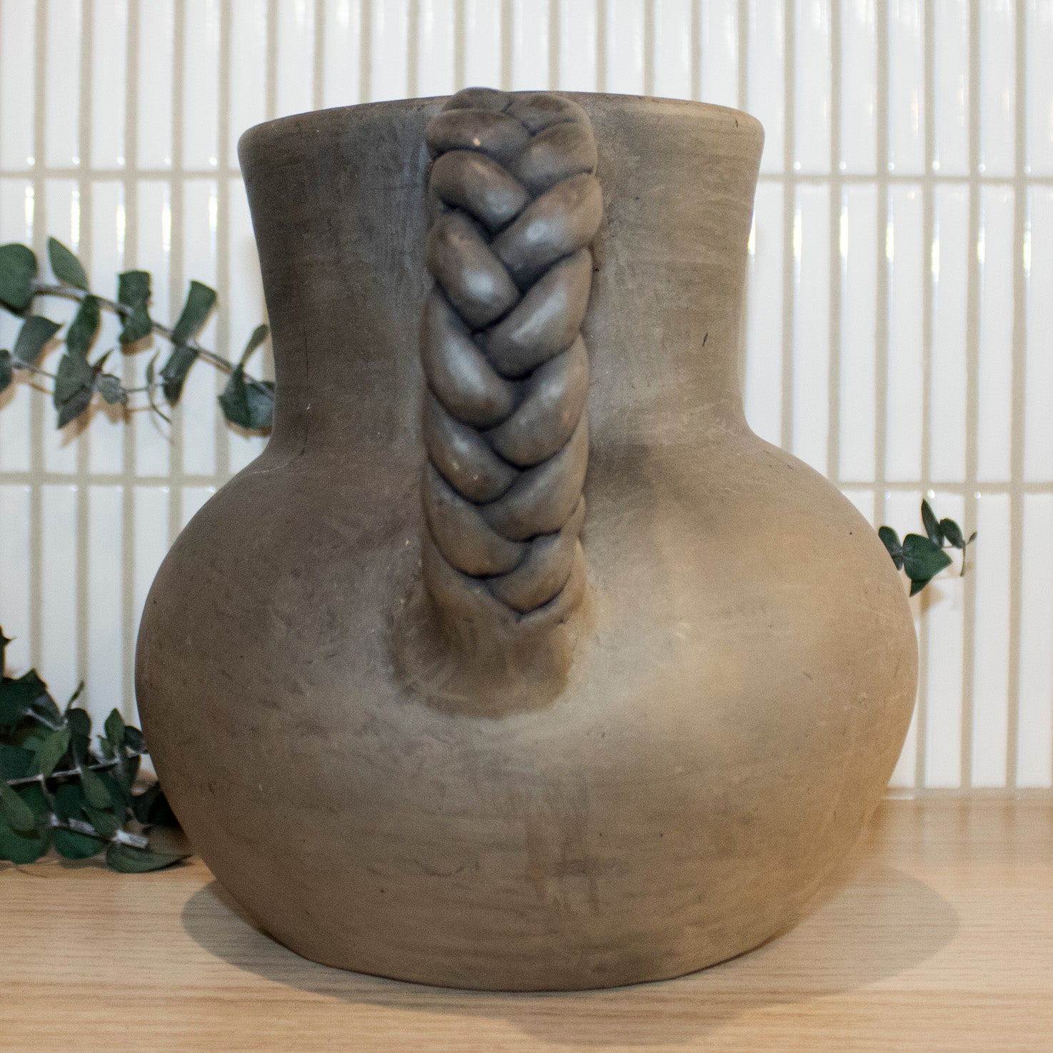 Trenzada Atzompa Clay Pitcher