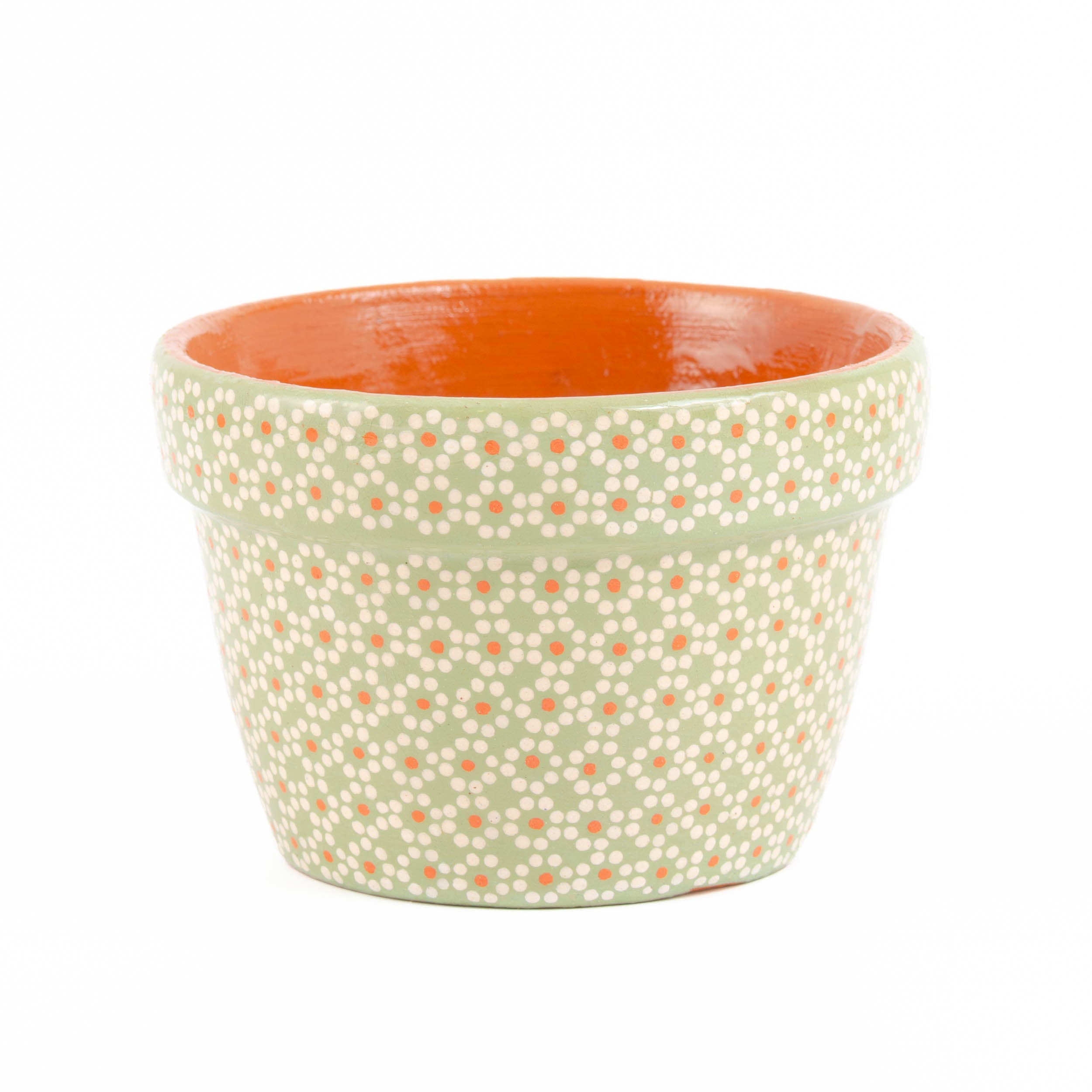 Capula Hand-Painted 4" Clay Planter