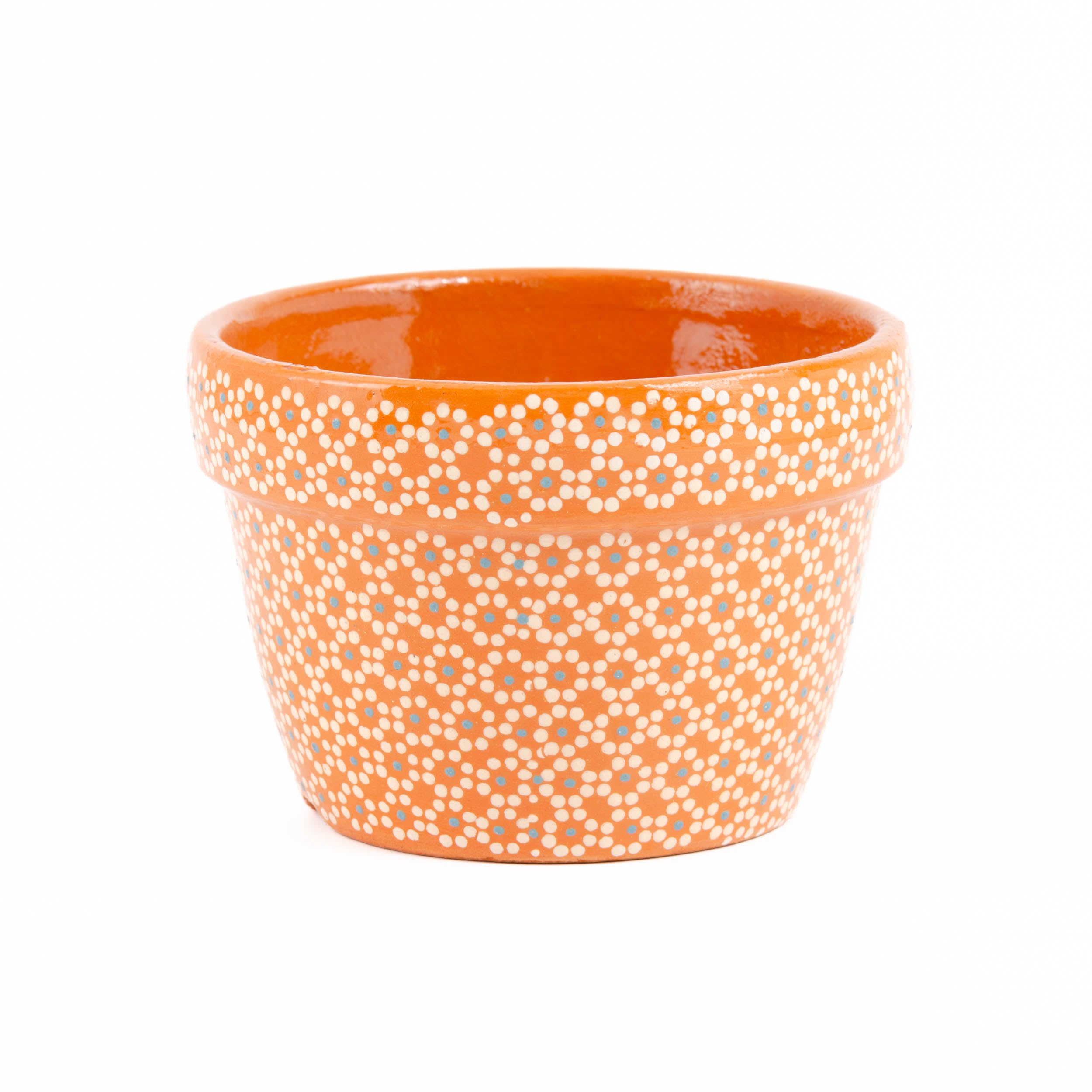 Capula Hand-Painted 4" Clay Planter