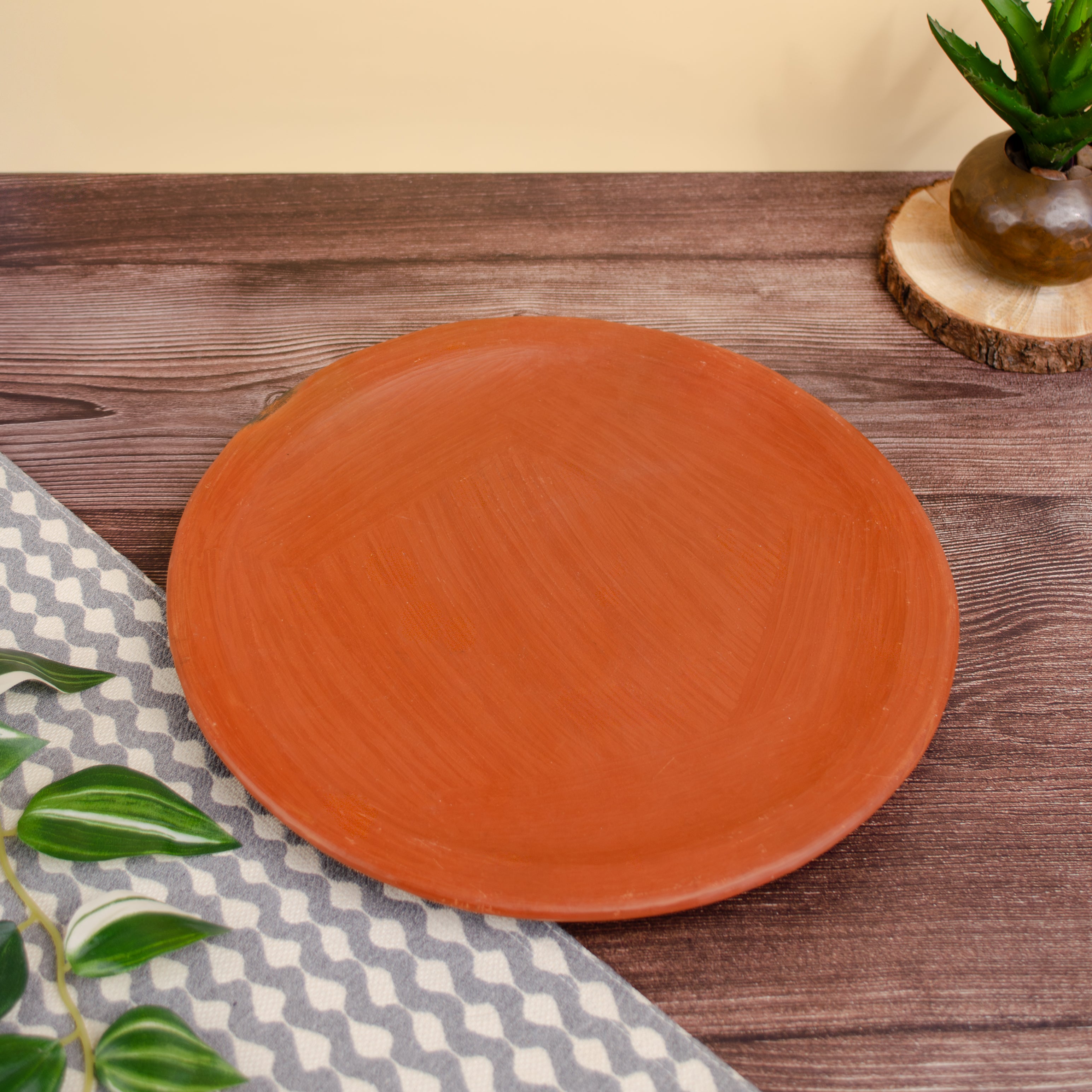Red Clay Terracotta Dinner Plate
