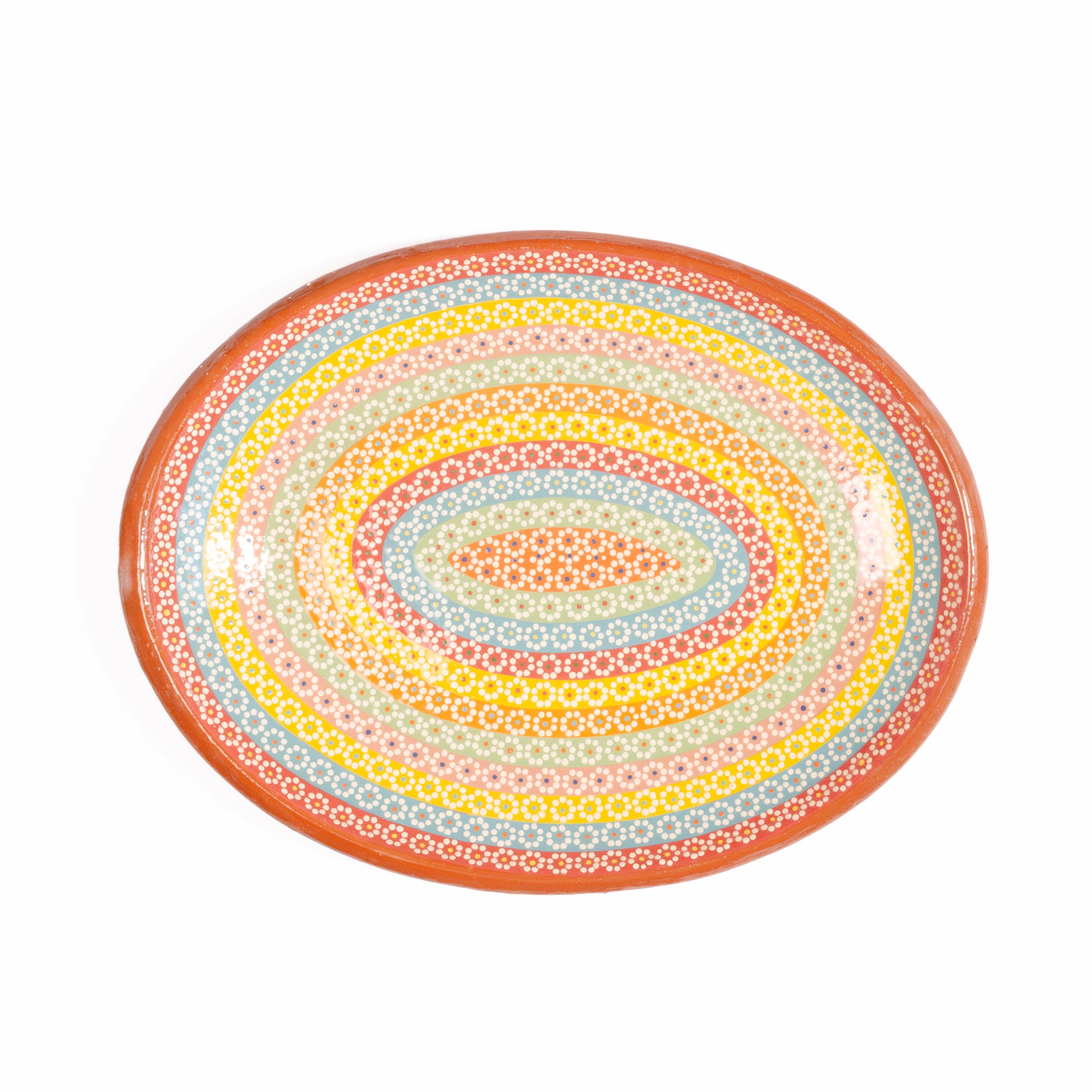 Capula Hand-Painted Clay Serving Platter